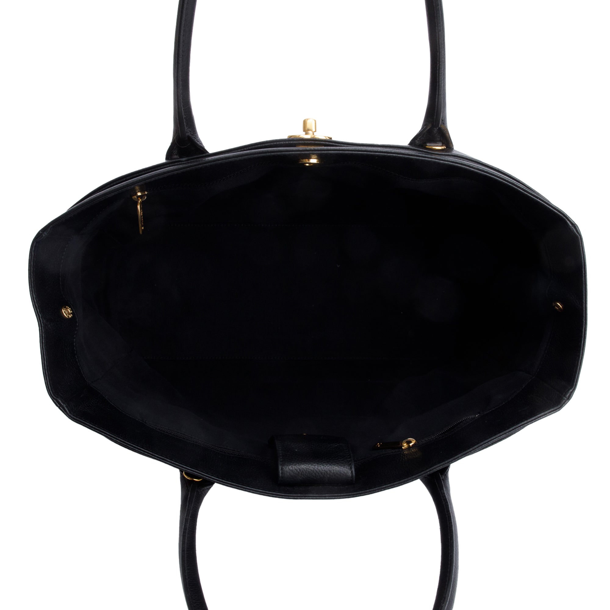Chanel Black Caviar Leather Medium Executive Cerf Tote w/ Strap