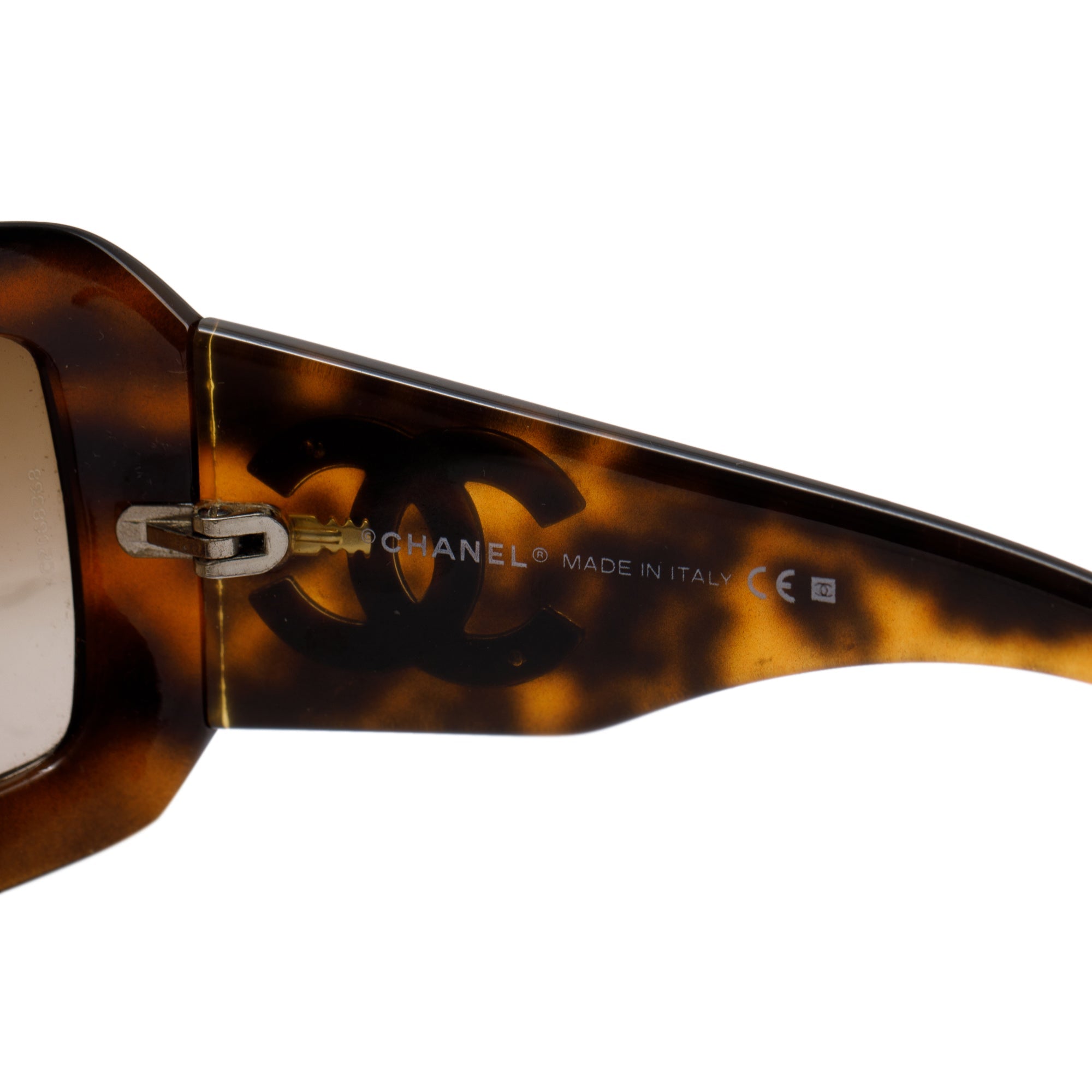 Chanel 6022-Q Croc CC Logo Sunglasses w/ Case