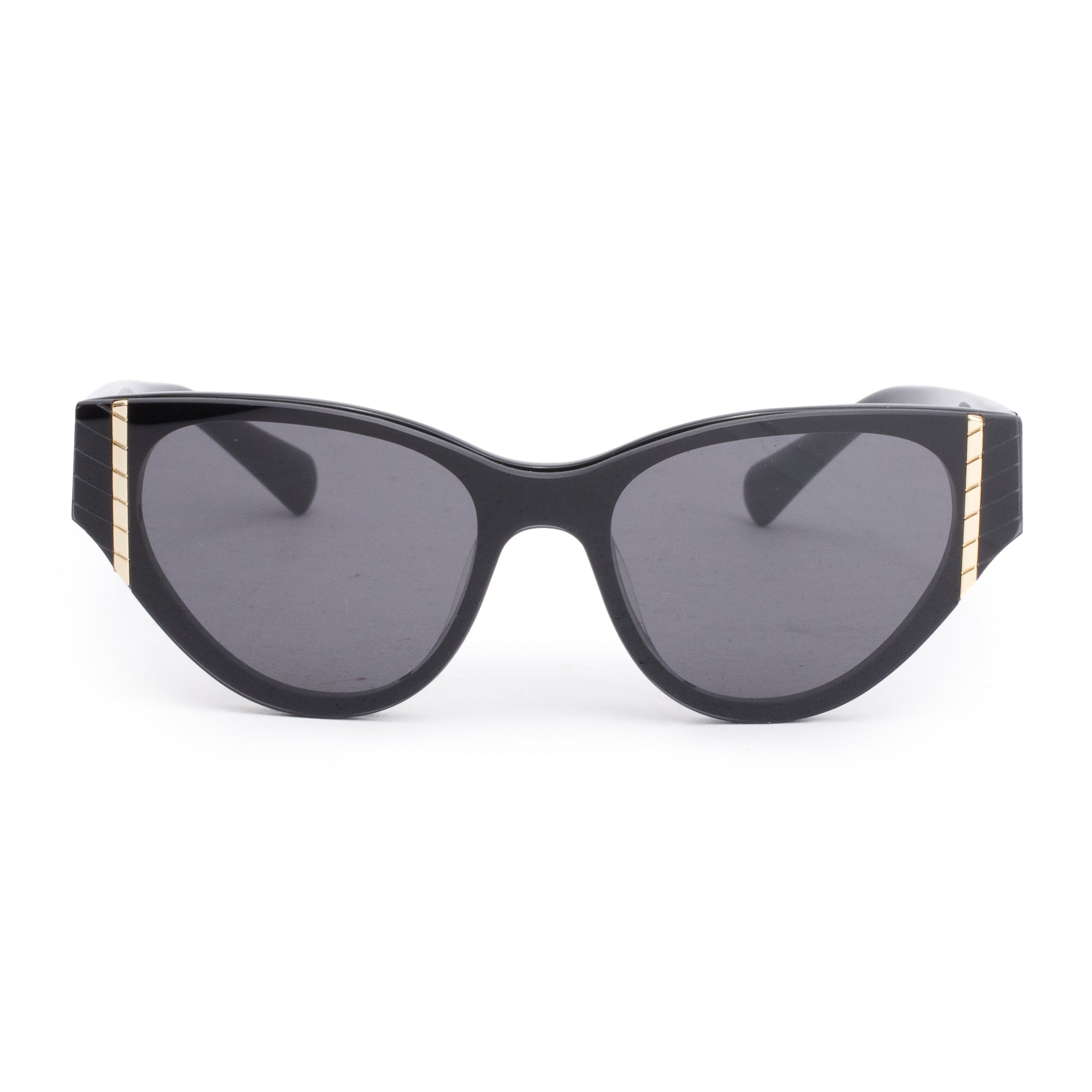 Chanel 6054 Black Acetate Interlocking CC Logo Cat-Eye Sunglasses w/ Case