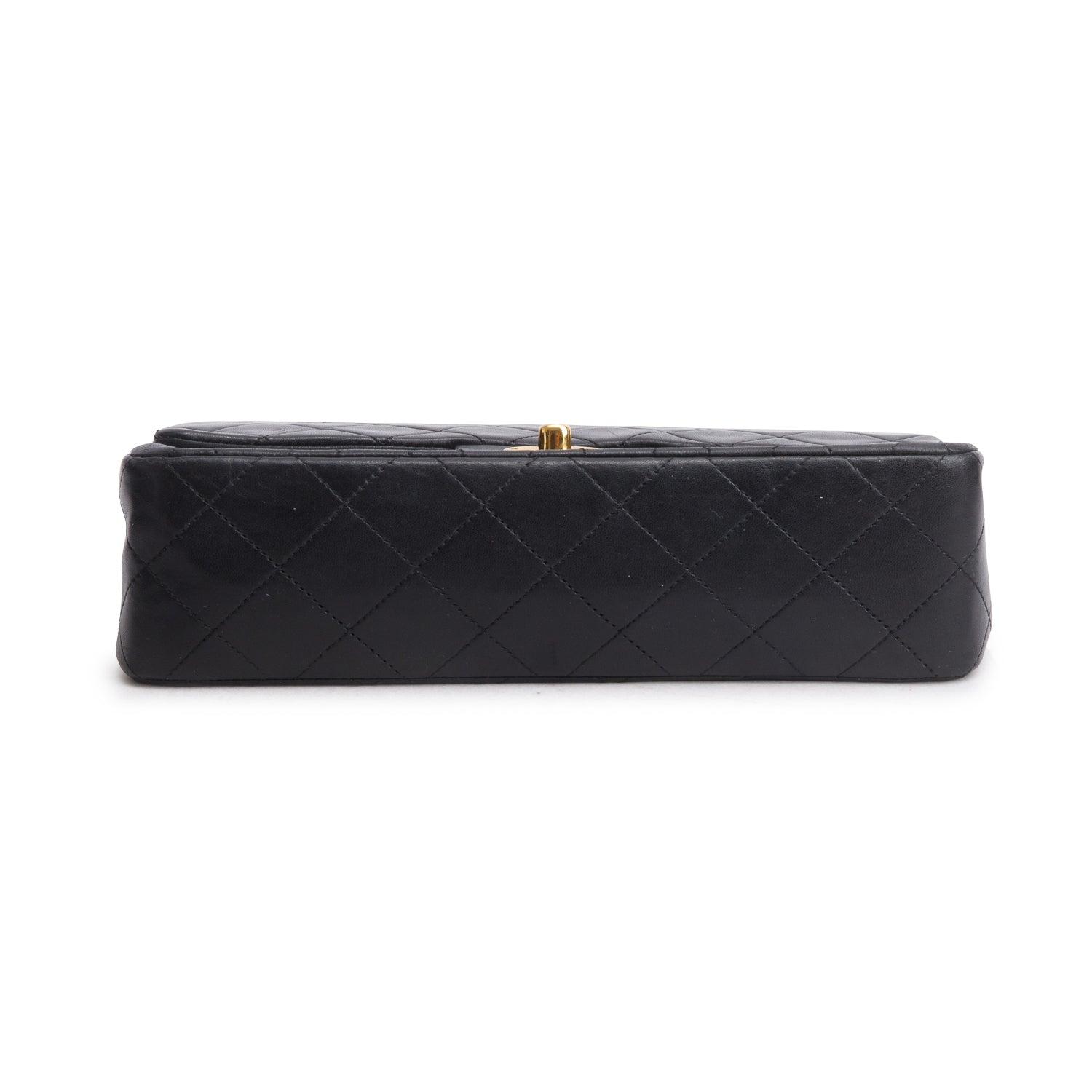 Chanel Vintage Black Lambskin Classic Small Double Flap Bag