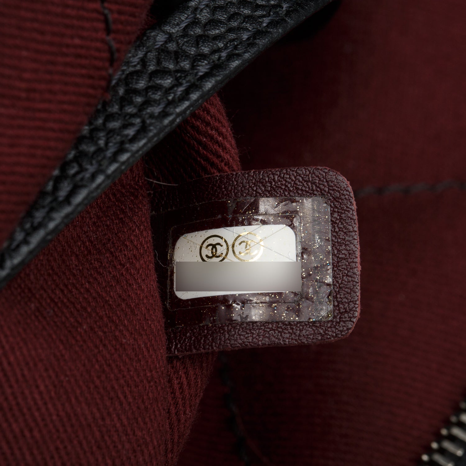 Chanel Black Caviar Quilted Deauville Bowling Bag