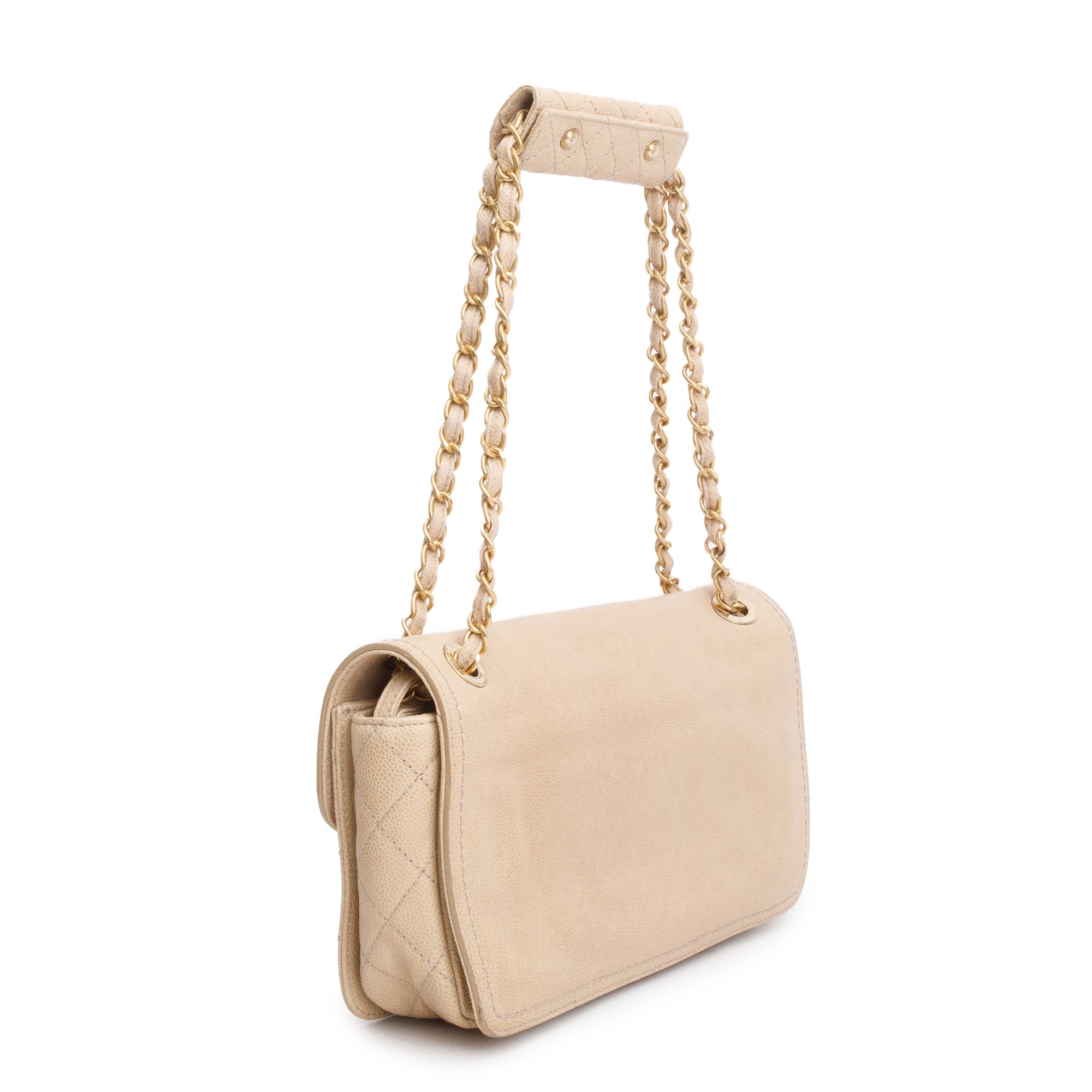 Chanel Beige Caviar Leather 2.55 Reissue Single Flap Bag