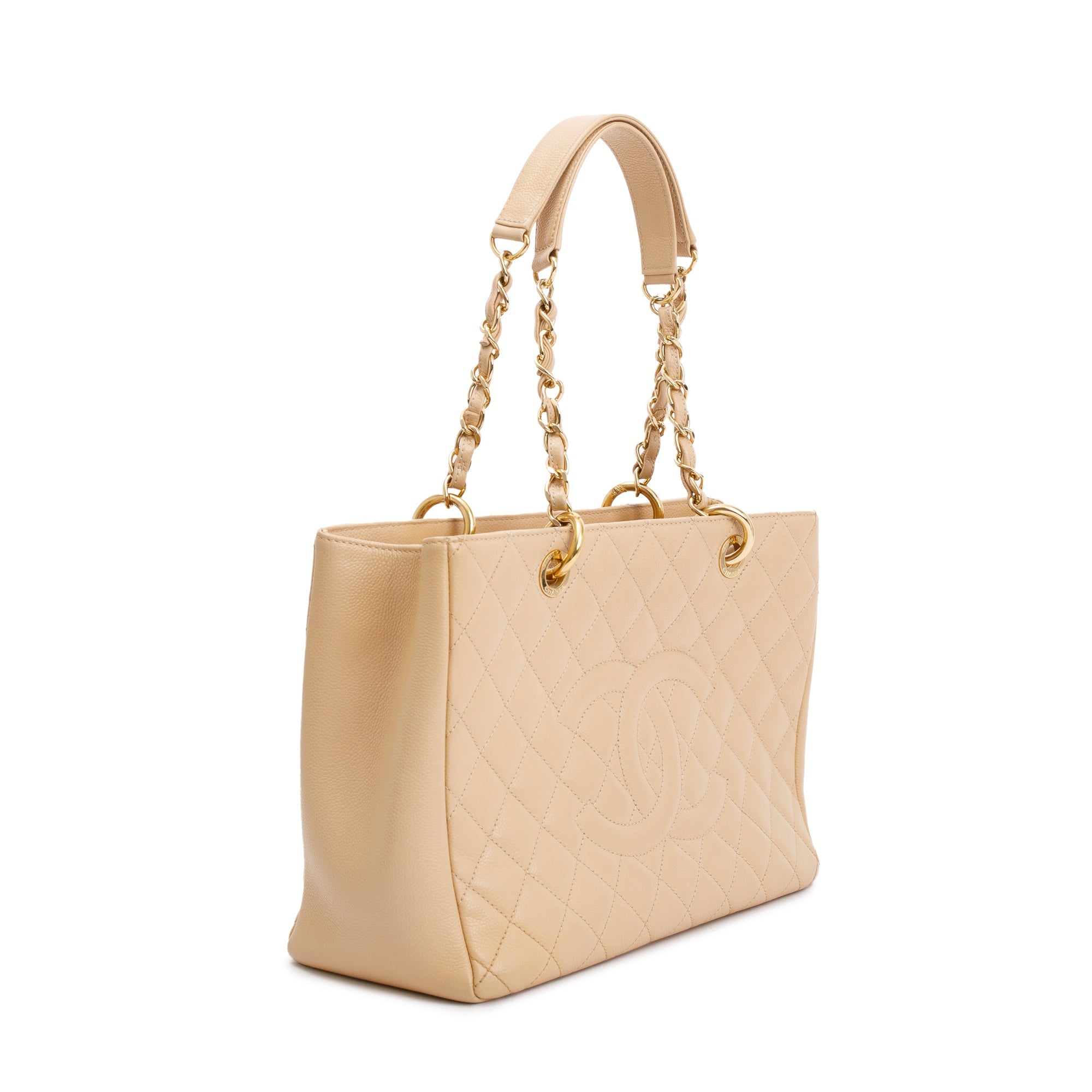 Chanel Beige Caviar Leather Grand Shopping Tote (GST)