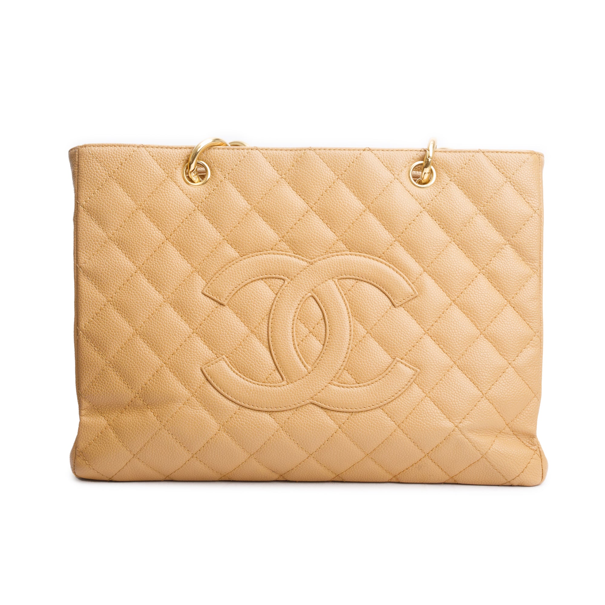 Chanel Beige Caviar Leather Grand Shopping Tote (GST)