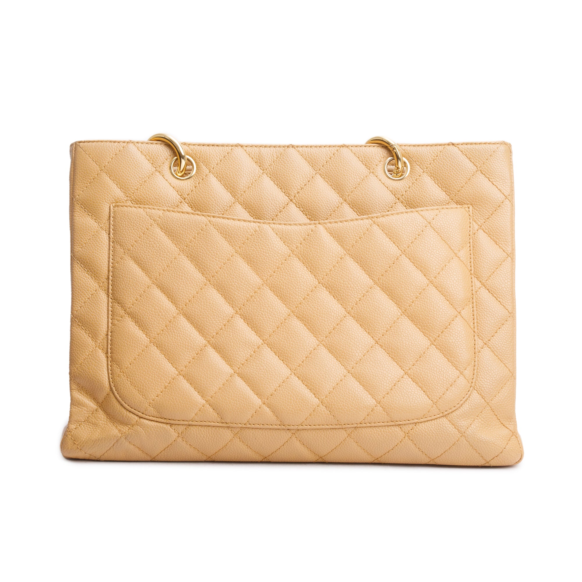 Chanel Beige Caviar Leather Grand Shopping Tote (GST)