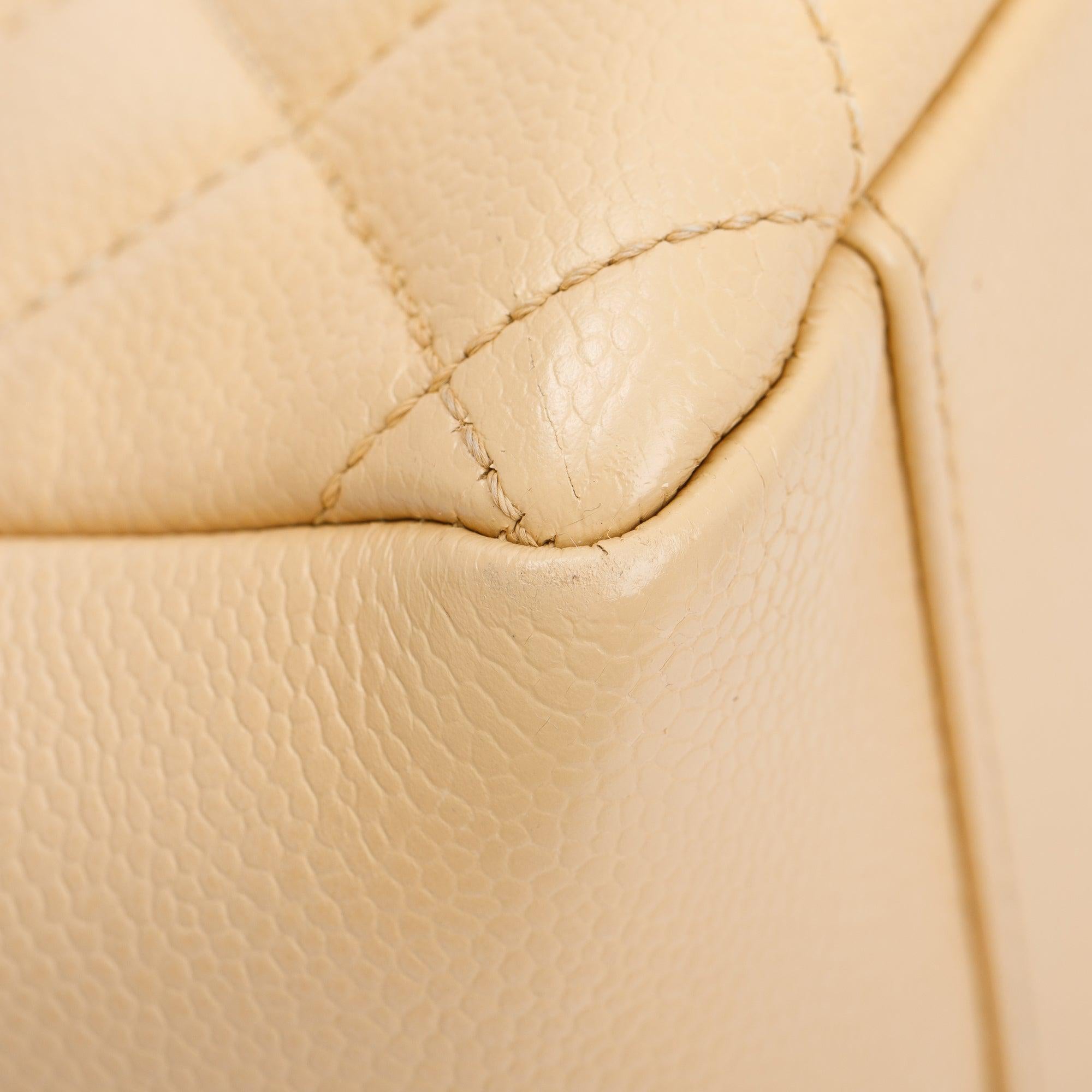 Chanel Beige Caviar Leather Grand Shopping Tote (GST)