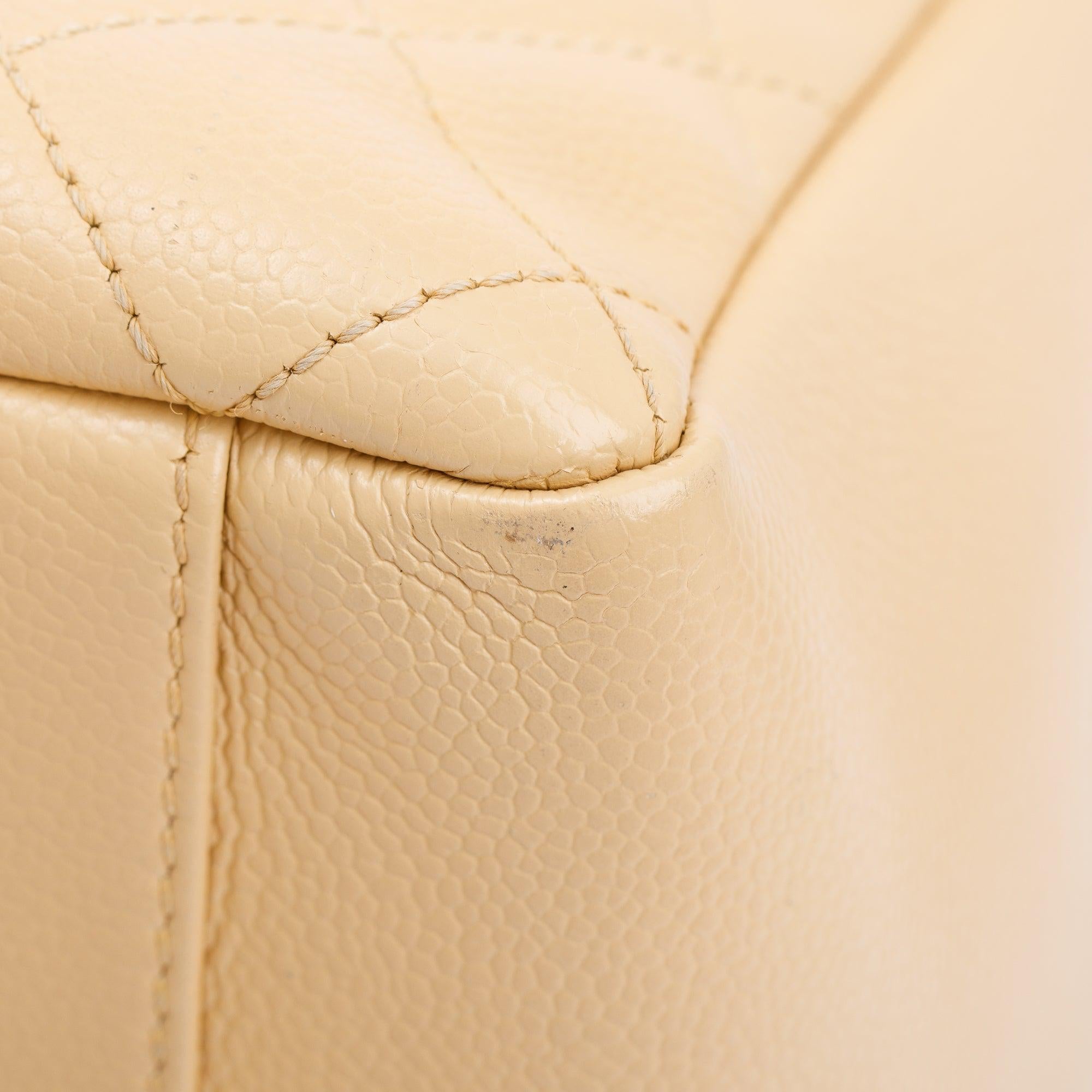 Chanel Beige Caviar Leather Grand Shopping Tote (GST)