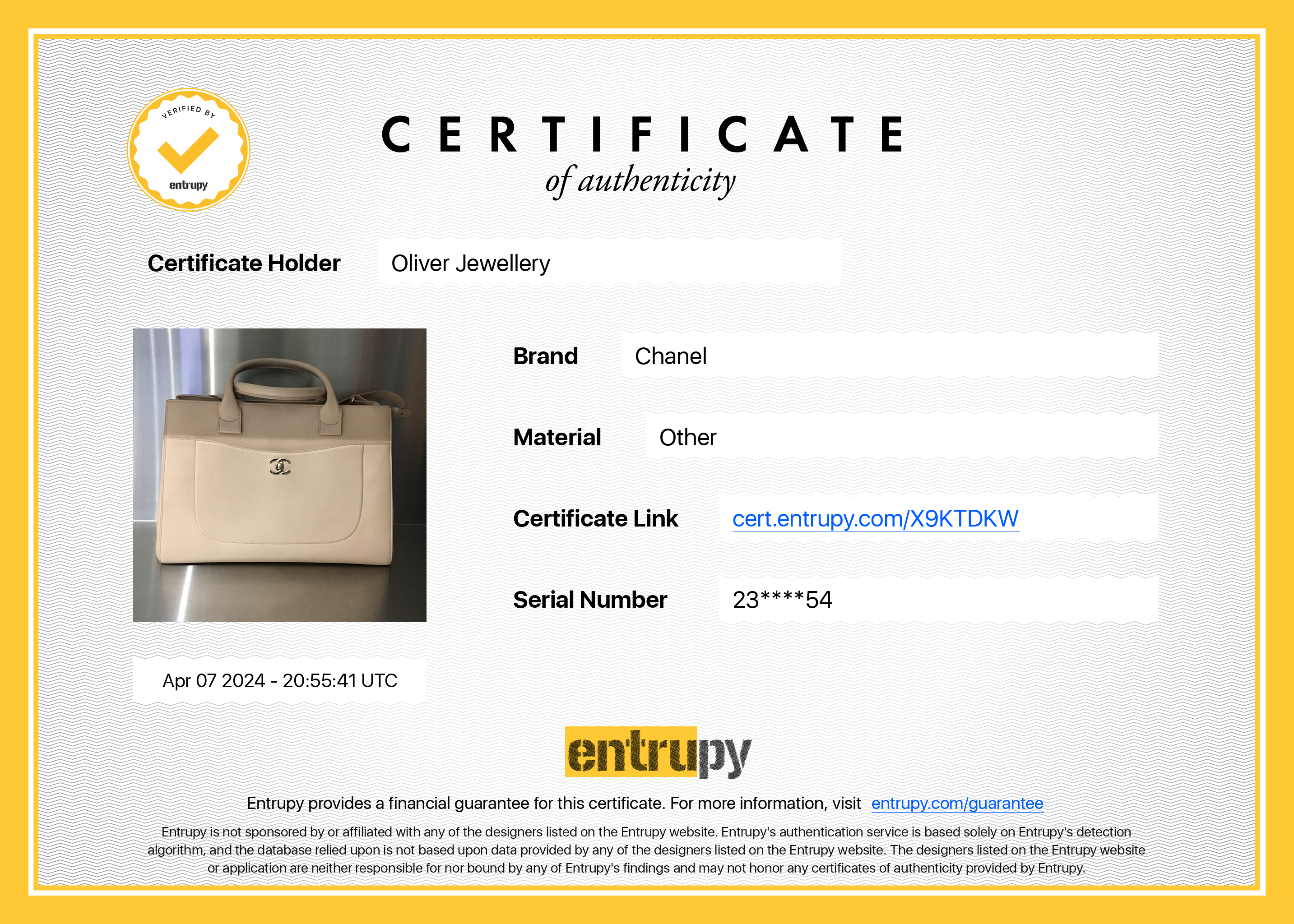 Chanel Beige Caviar Leather Medium Neo Excecutive Tote w/ Strap & Authenticity Card