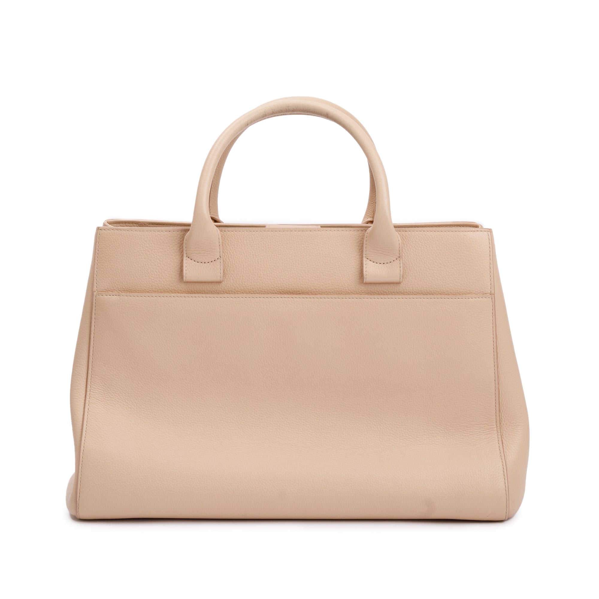 Chanel Beige Caviar Leather Medium Neo Excecutive Tote w/ Strap & Authenticity Card