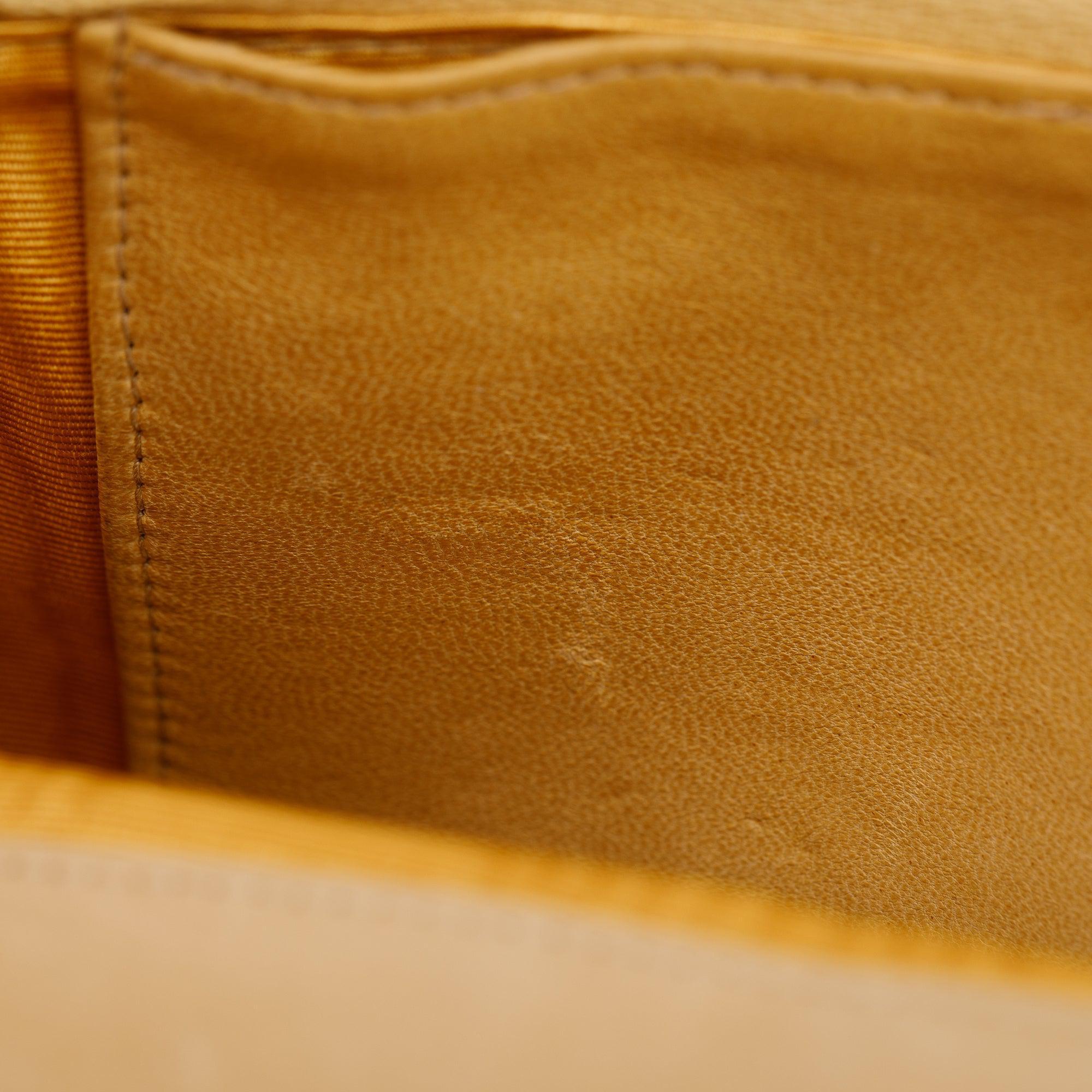 Chanel Beige Caviar Leather Timeless Wallet on Chain