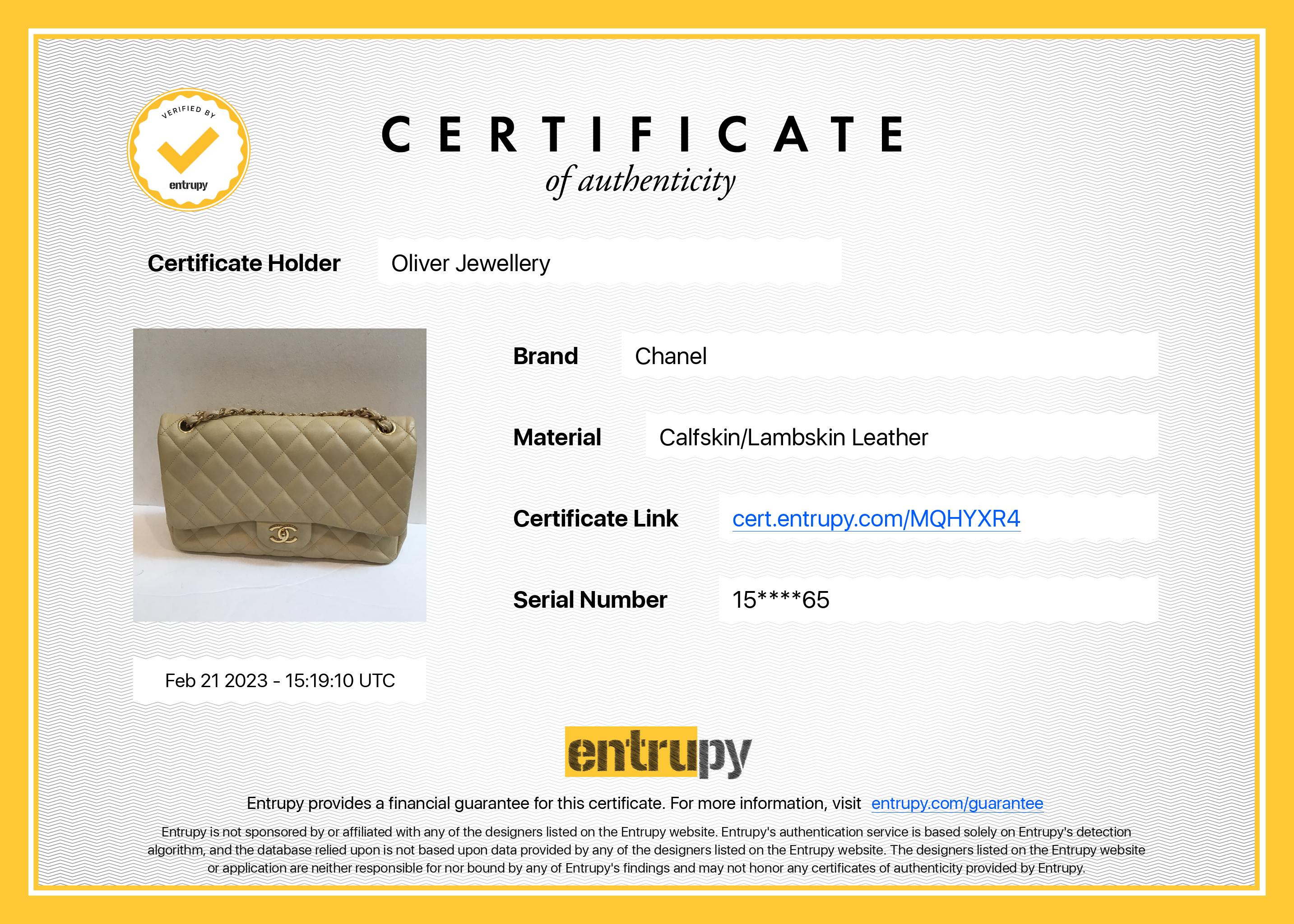 Chanel Beige Lambskin Classic Jumbo Double Flap Bag