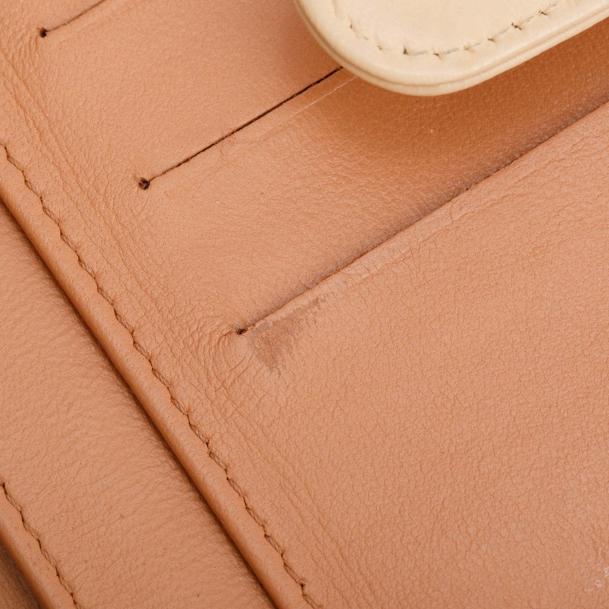 Chanel Beige Lambskin Leather Continental Flap Wallet