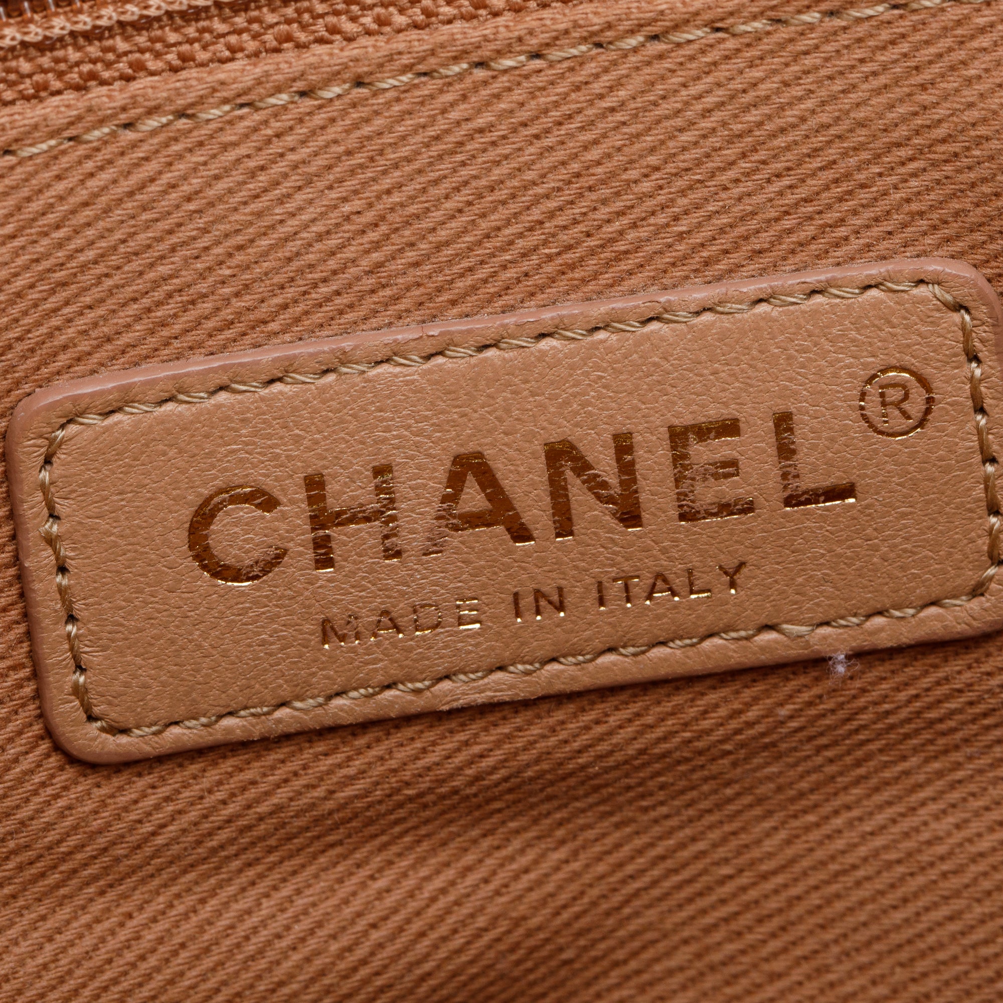 Chanel Beige Quilted Caviar Leather Large Coco Handle Bag w/ Strap & Authenticity Card