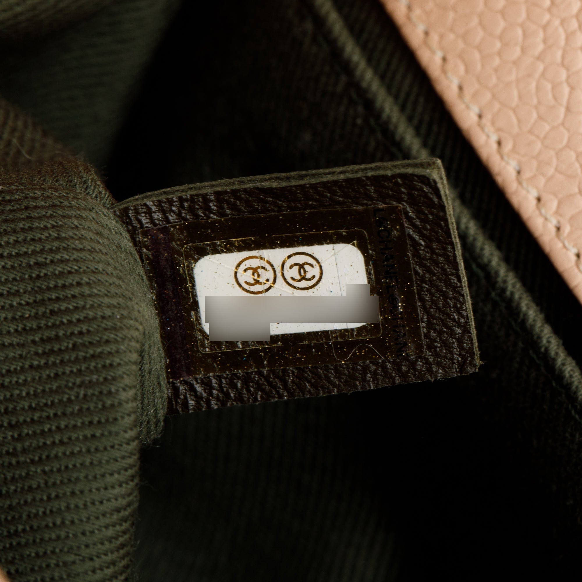 Chanel Beige Quilted Caviar Leather Medium Boy Bag