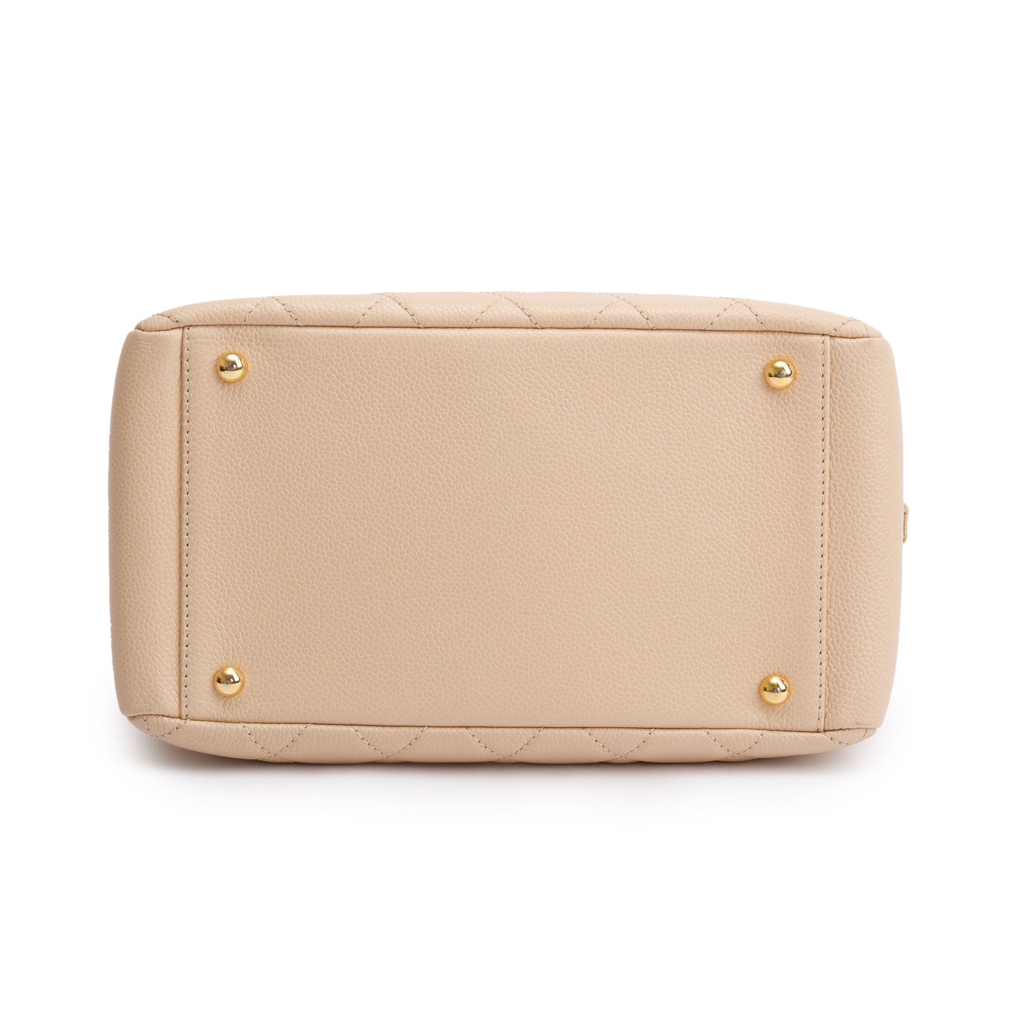 Chanel Beige Quilted Caviar Leather Petit Timeless Tote w/ Box & Authenticity Card