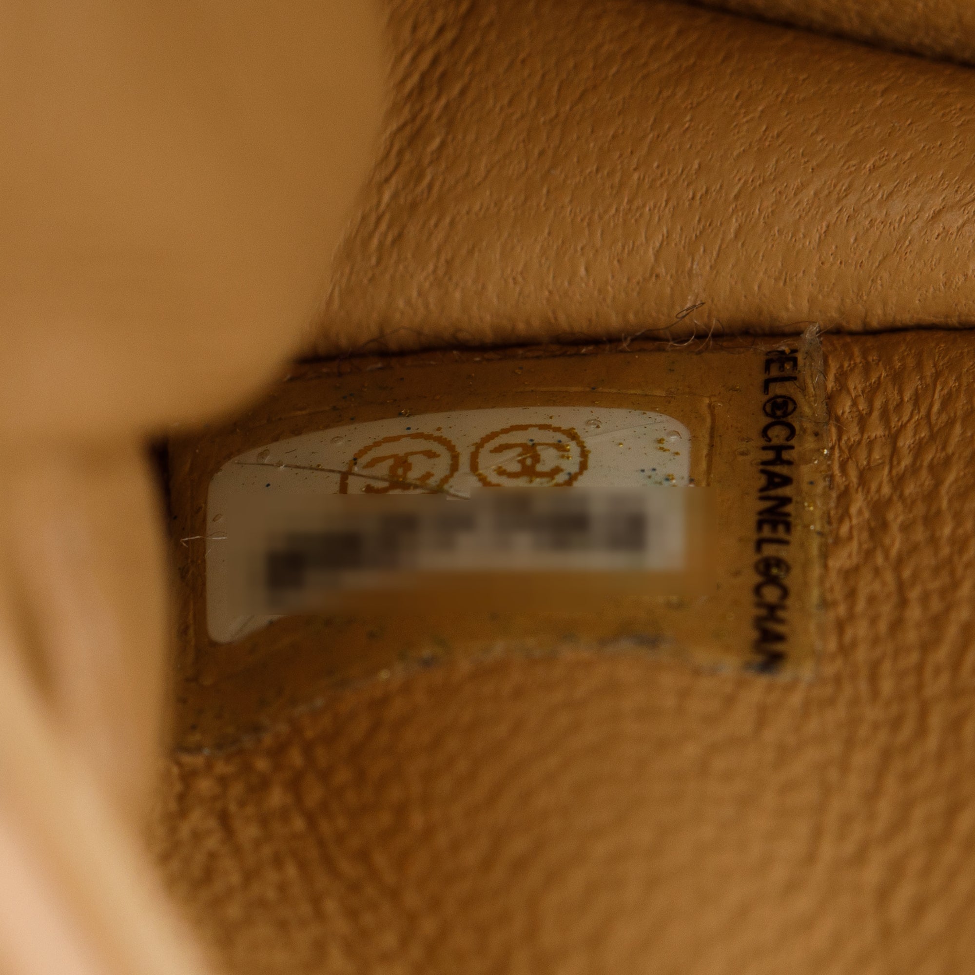 Chanel Beige Quilted Lambskin Leather Mini Flap Key Ring Bag Charm w/ Box