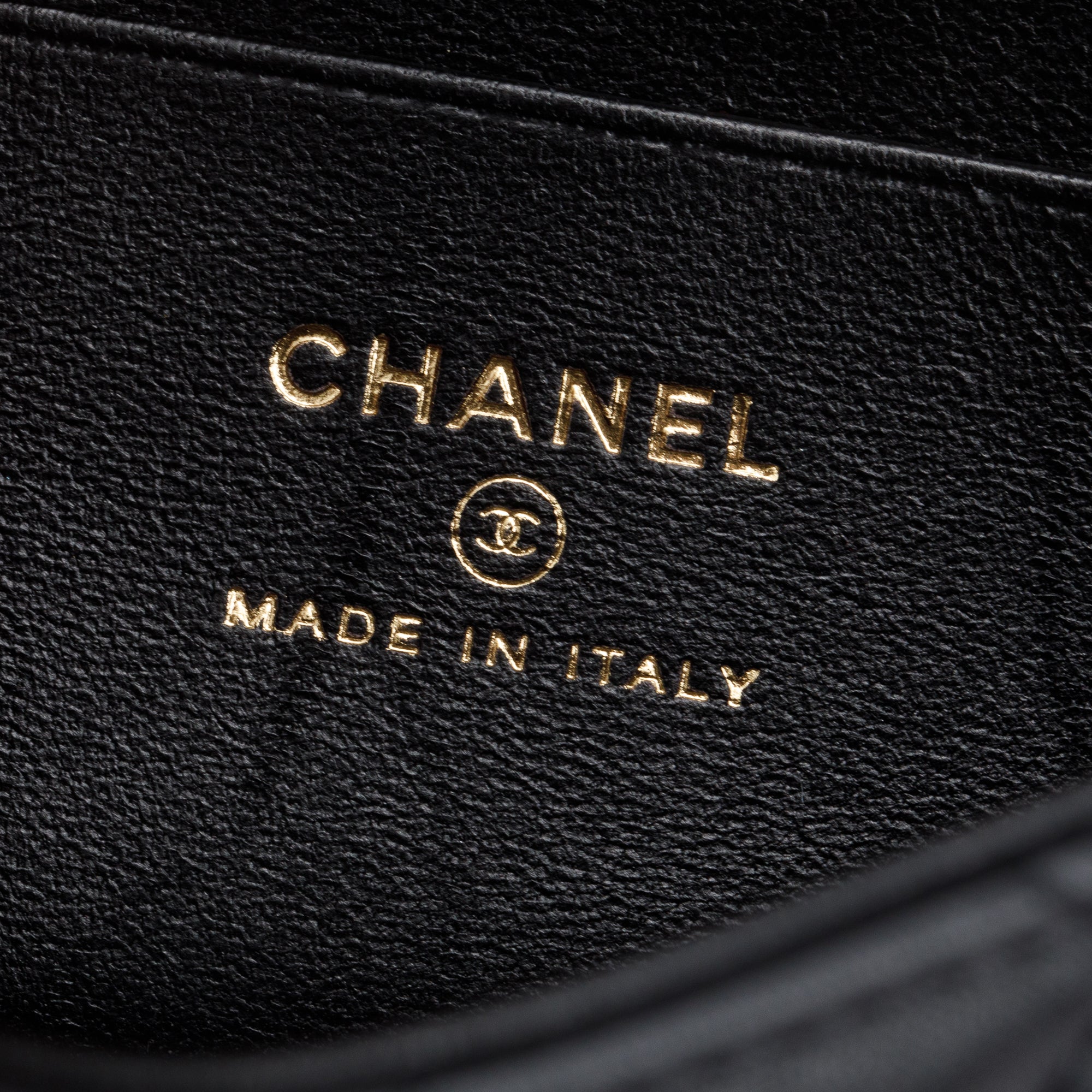Chanel Black 2023 Lambskin Enamel Top Handle Phone Holder