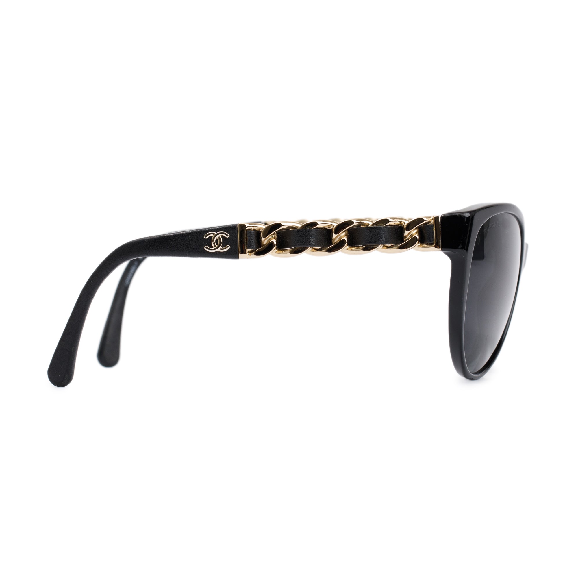 CHANEL Pre-Owned 1986-1988 round-frame chain-link Sunglasses - Farfetch