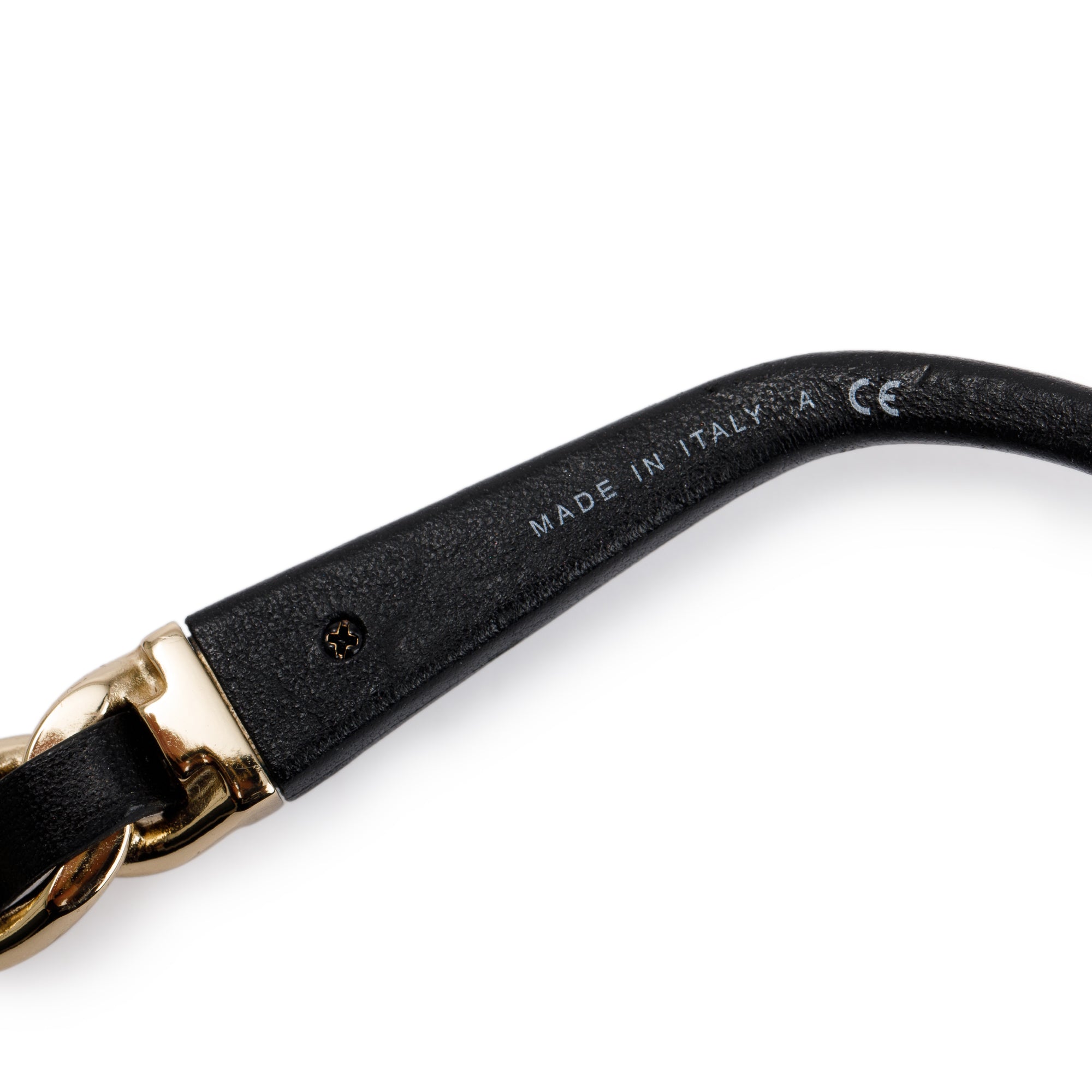 Chanel Black 5215-Q Interlocking CC Leather & Chain Link Sunglasses w/ Case