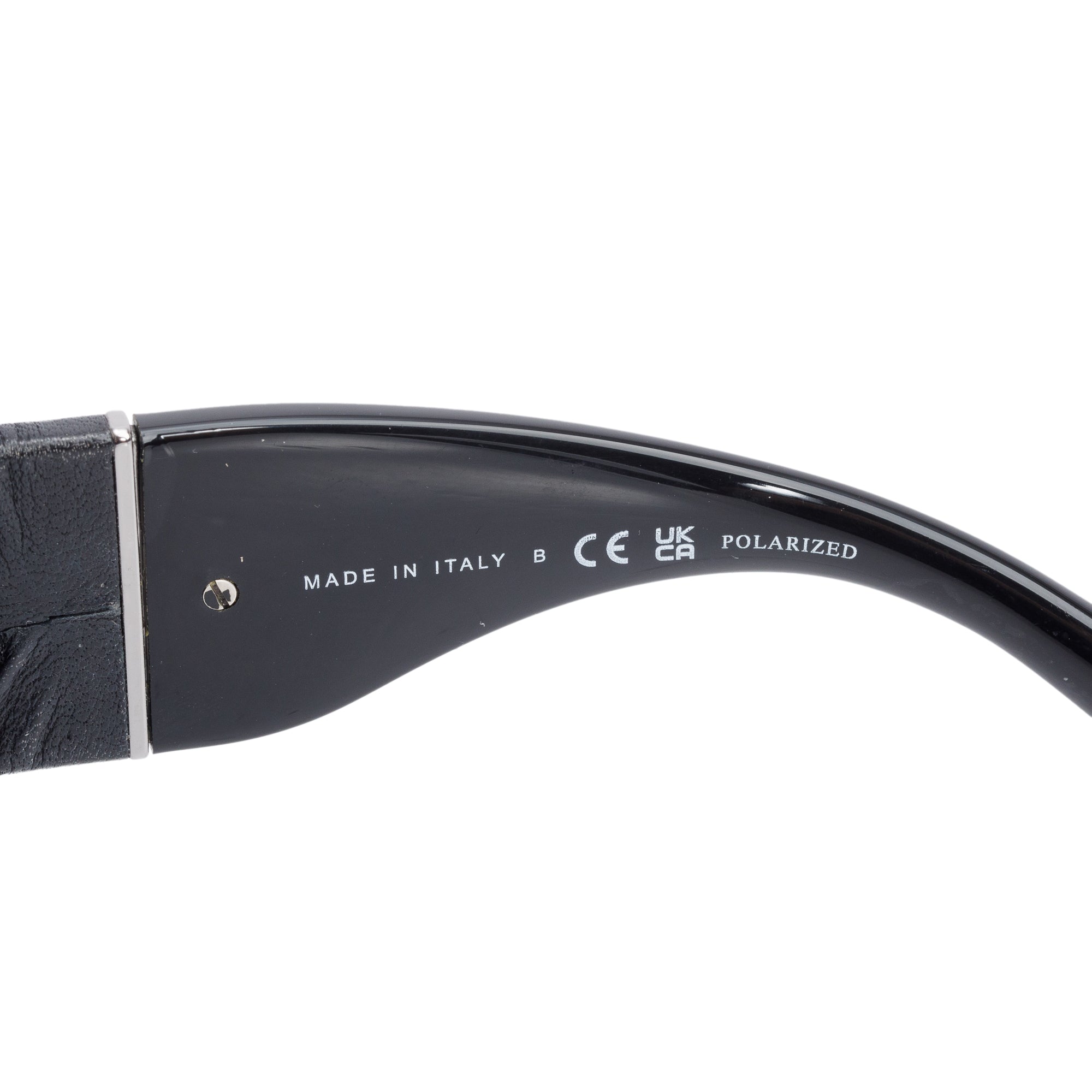 Chanel Black Acetate Calfskin Polarized Square Sunglasses 5473-Q w/ Box & Case