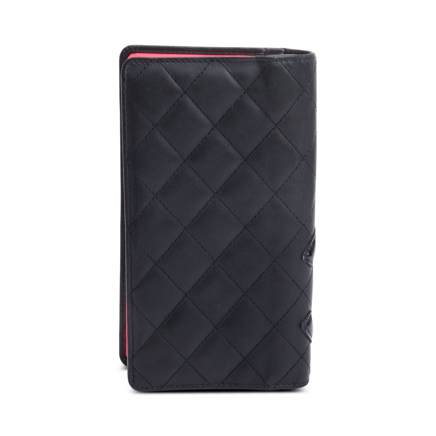 Chanel Black Calfskin Leather Cambon Yen Wallet