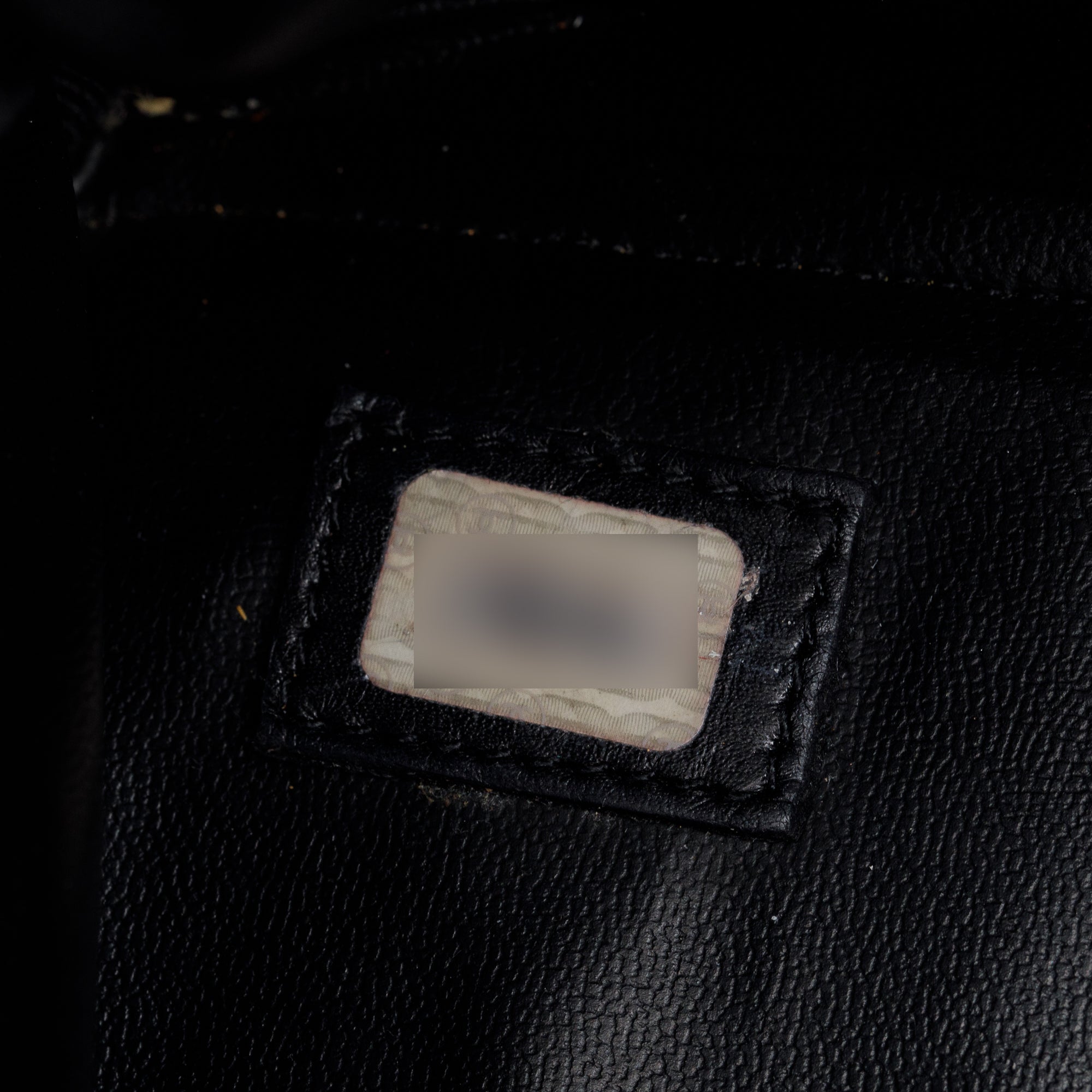 Chanel Black Calfskin Leather Diamond Stitch Boston Bag w/ Strap