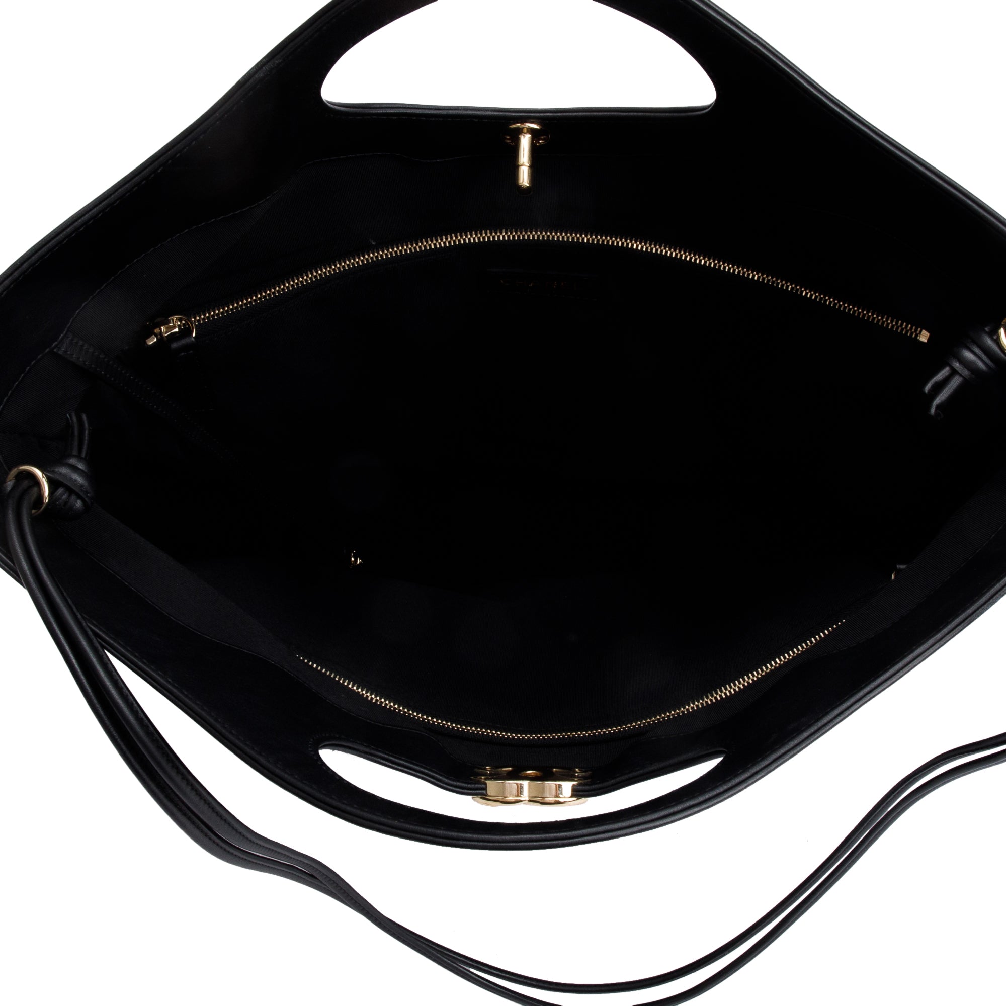 Chanel Black Calfskin Leather Large 31 Shopping Tote w/ Authenticity Card