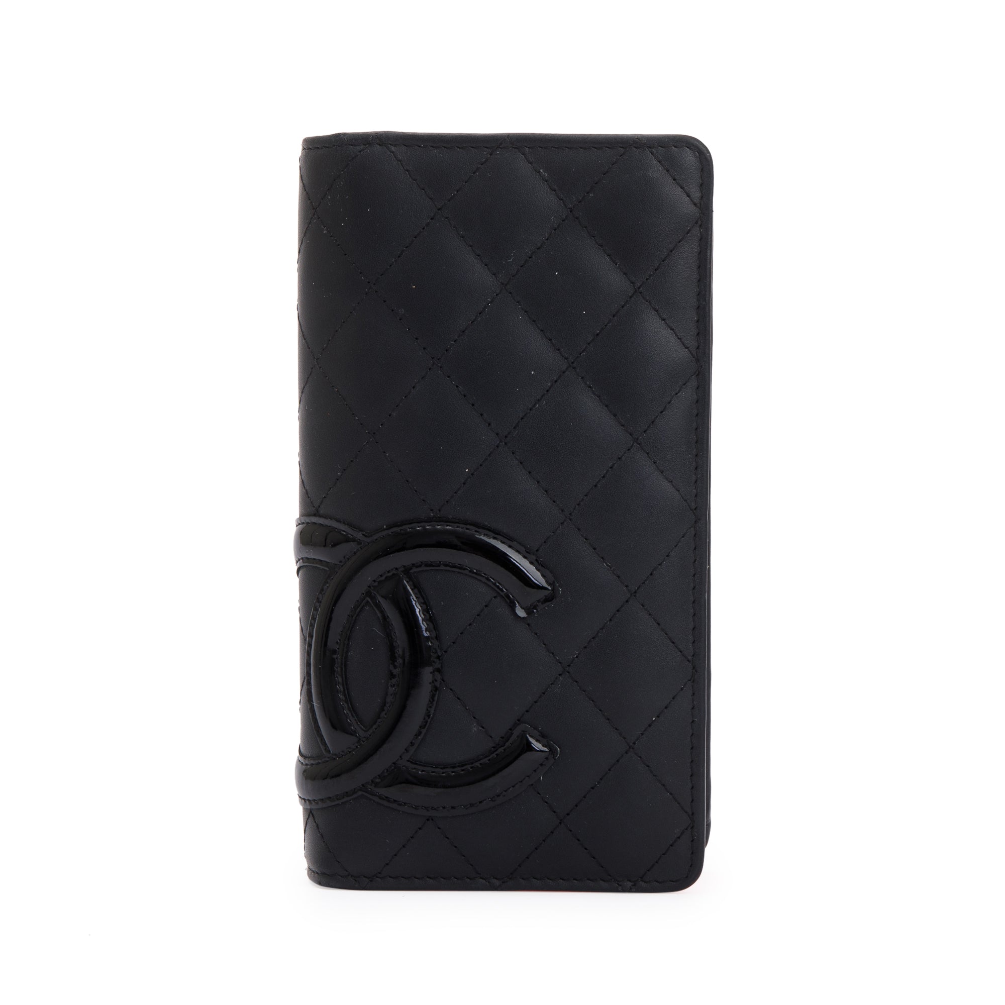 Chanel Black Calfskin Leather Ligne Cambon Yen Wallet