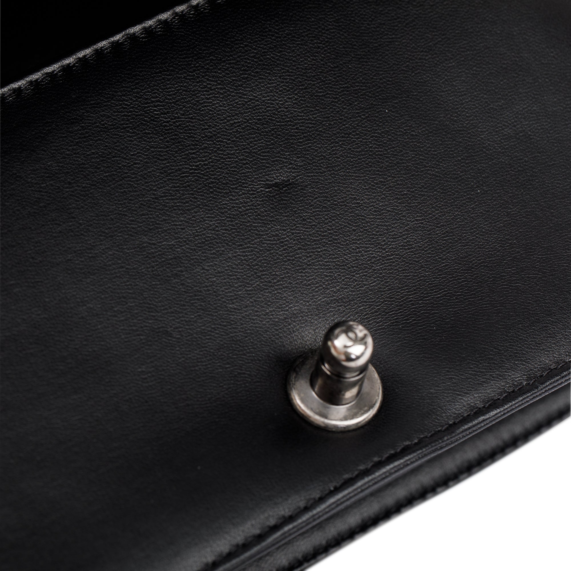 Chanel Black Calfskin Leather Small Boy Bag w/ Box & Authenticity Card