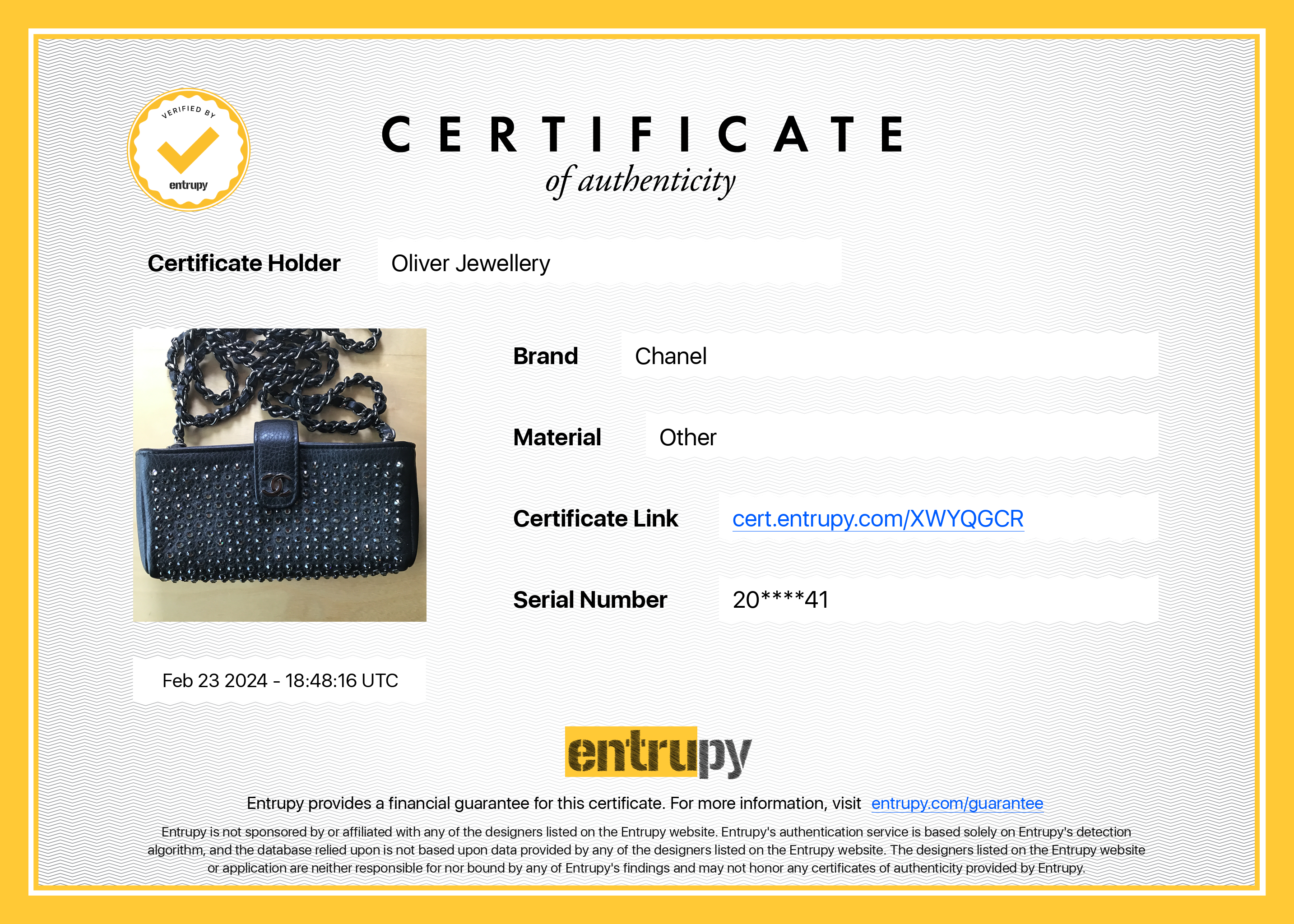 Chanel Black Calfskin Leather Strass Studded Phone Holder Clutch w/ Strap