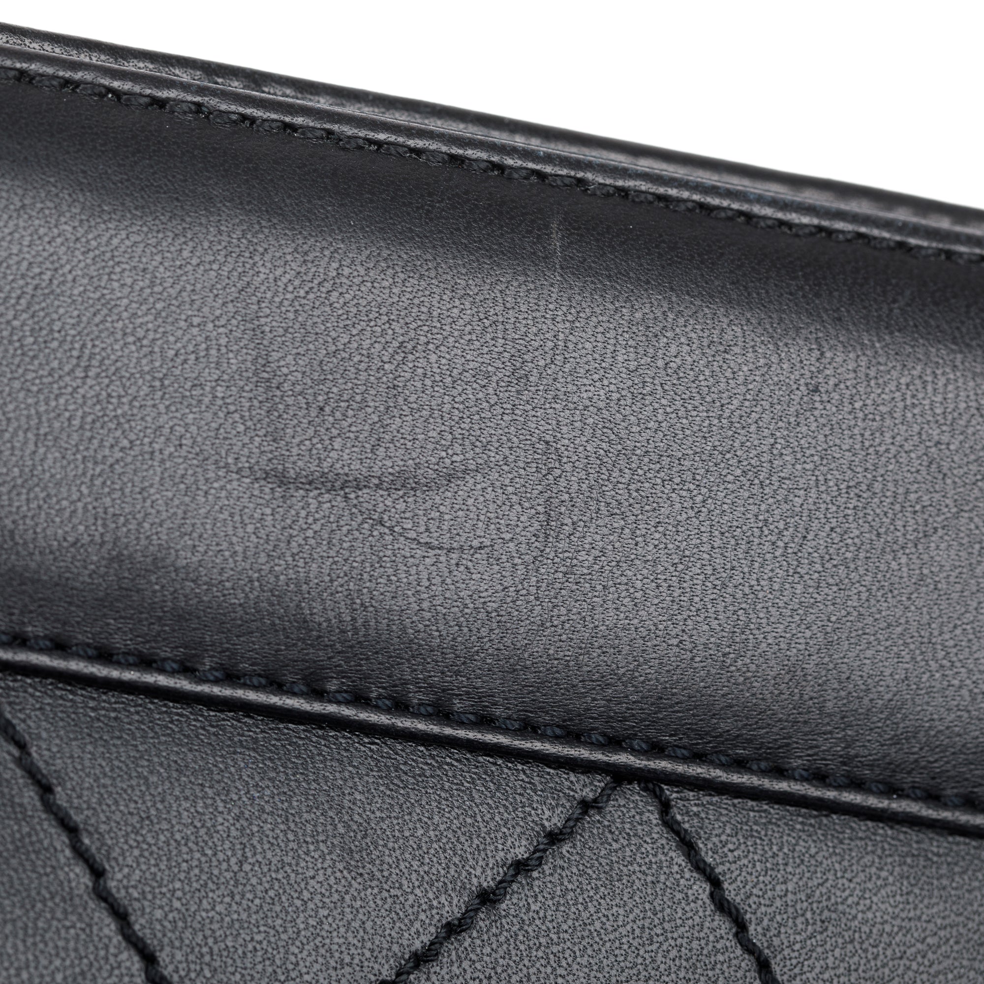 Chanel Black Calfskin Leather Turn-Lock CC Small Chain Tote