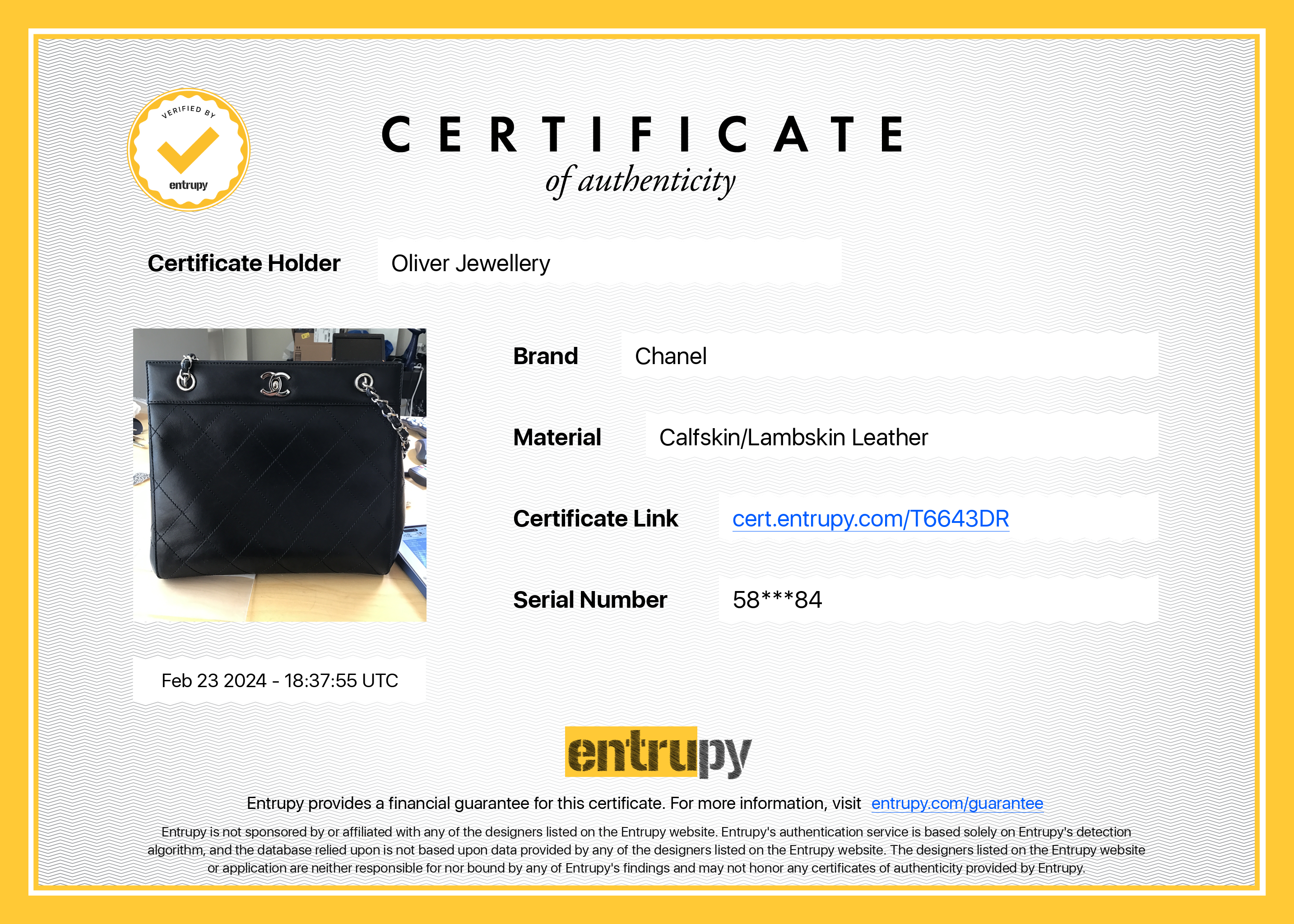 Chanel Black Calfskin Leather Turn-Lock CC Small Chain Tote