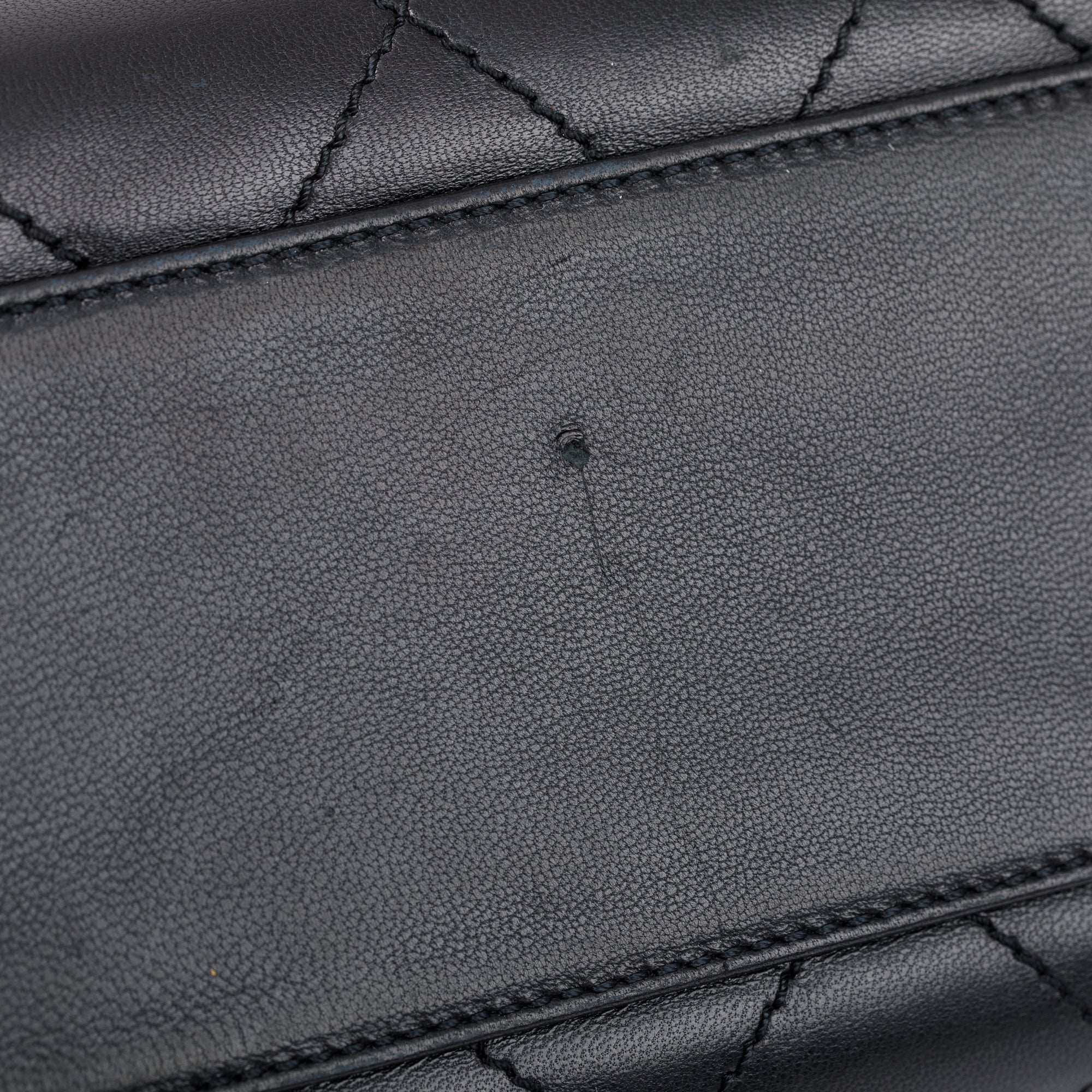 Chanel Black Calfskin Leather Turn-Lock CC Small Chain Tote