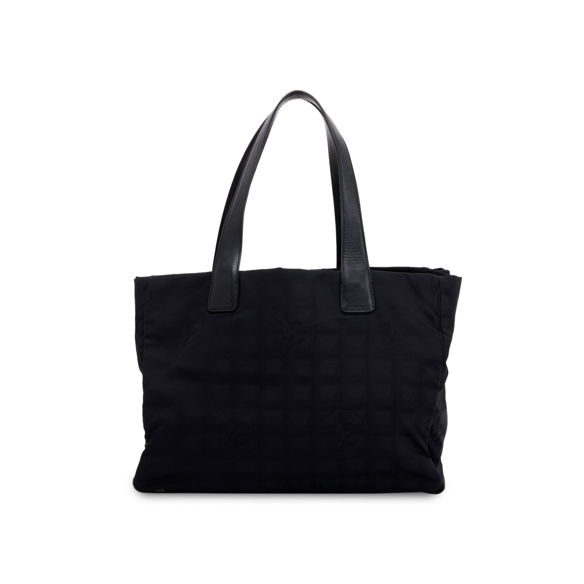 Chanel Black Canvas Travel Ligne Tote