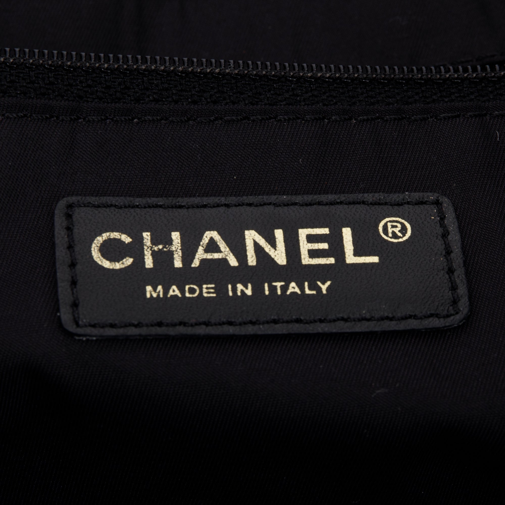 Chanel Black Canvas Travel Ligne Tote