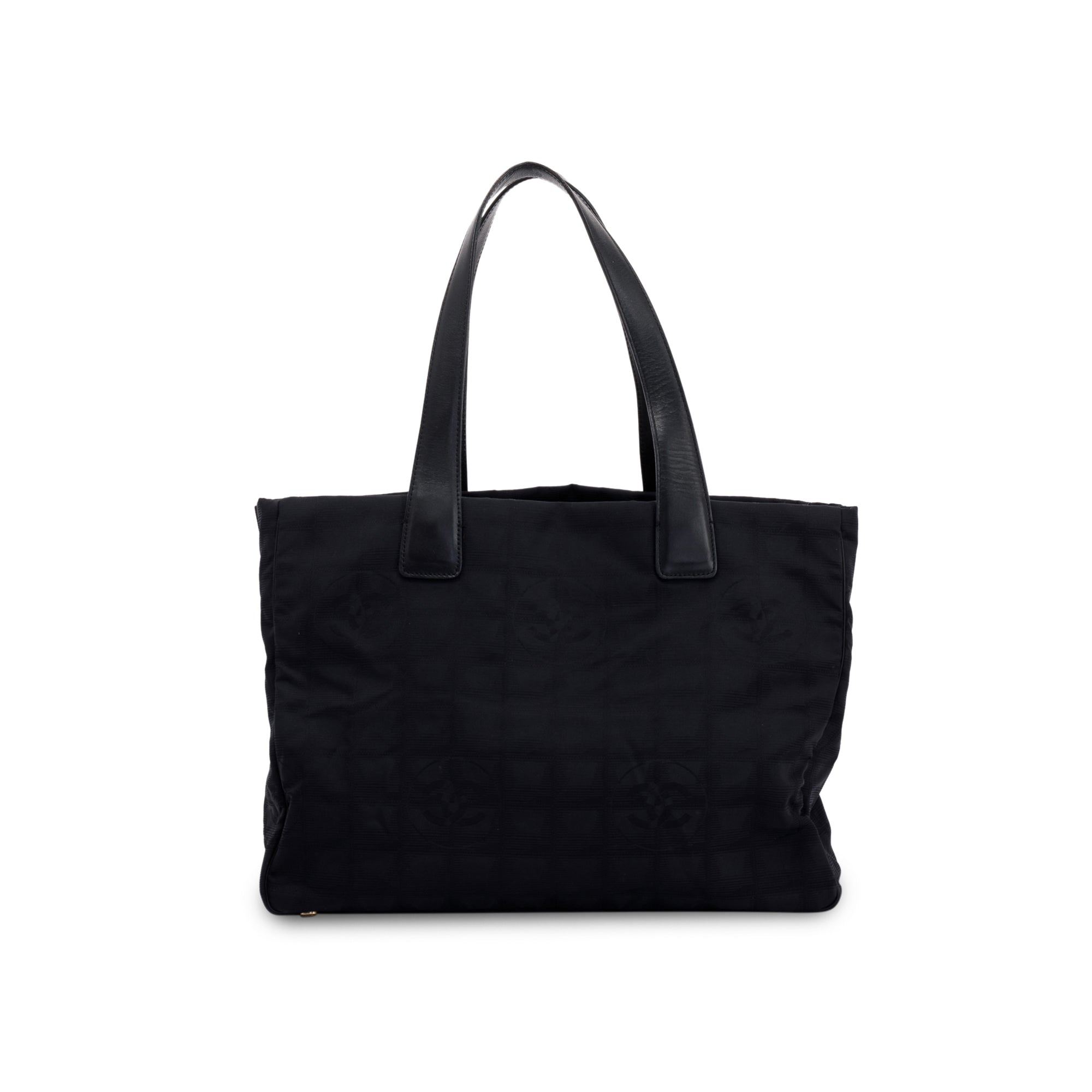 Chanel Black Canvas Travel Ligne Tote