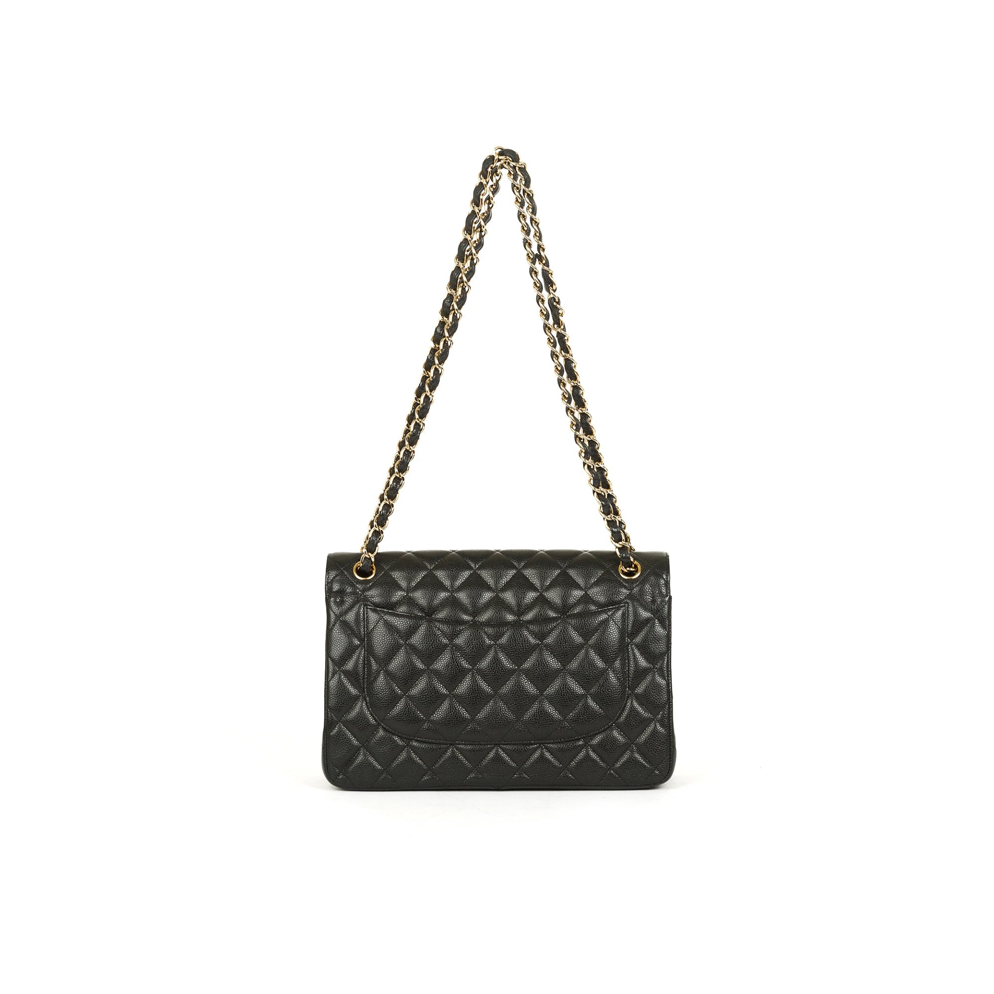 Chanel Black Caviar Classic Jumbo Double Flap Bag w/ Box & Authenticity Card