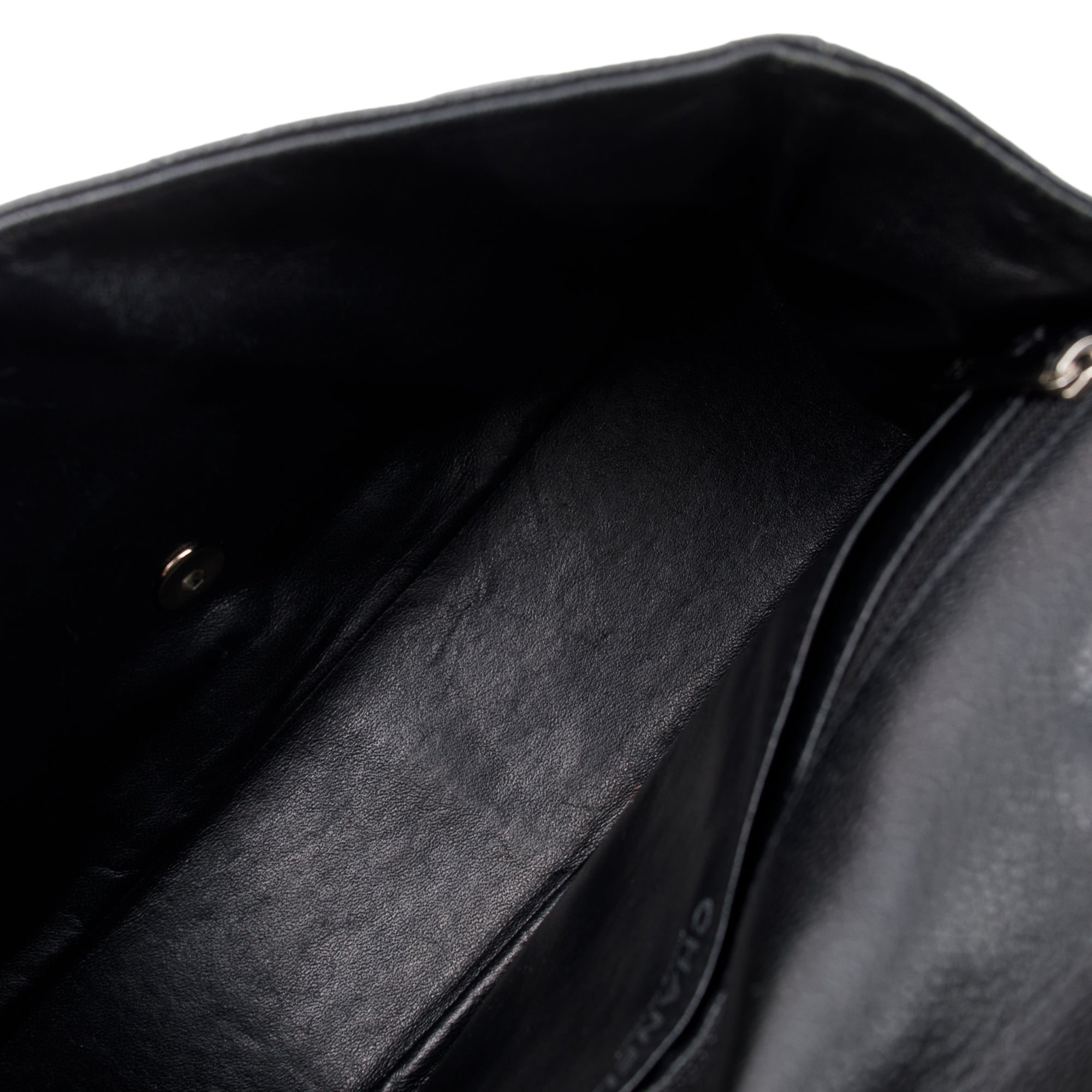 Chanel Black Caviar Classic Jumbo Single Flap Bag w/ Authenticity Card