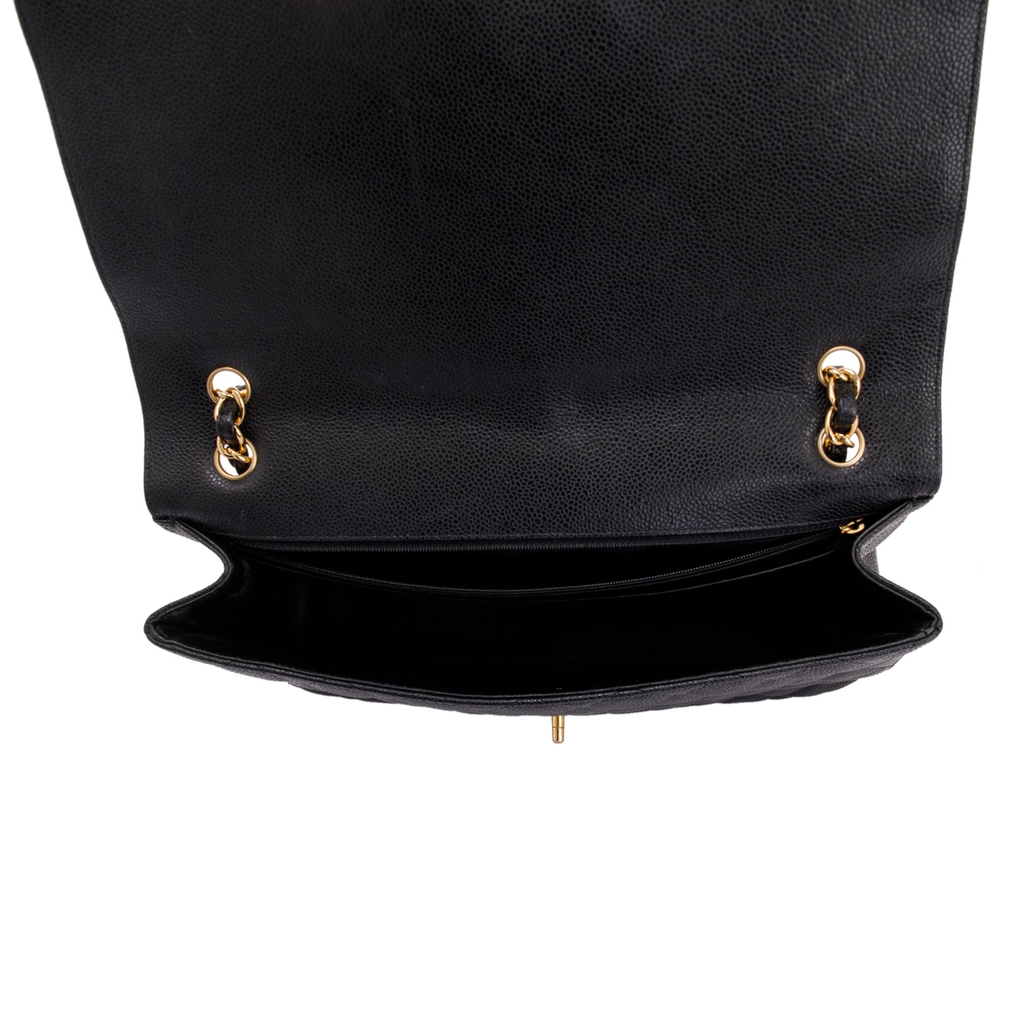 Chanel Black Caviar Classic Maxi Single Flap Bag