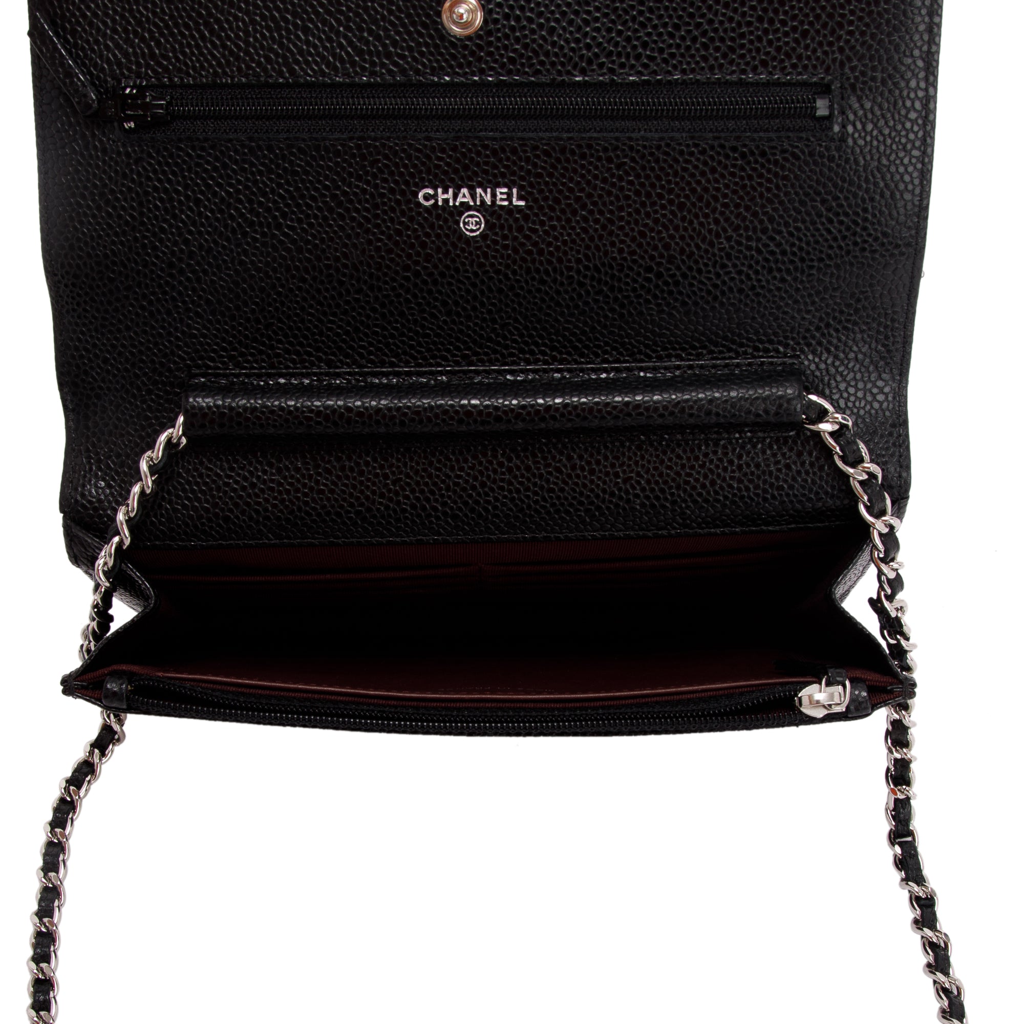 Chanel Black Caviar Classic Wallet on Chain