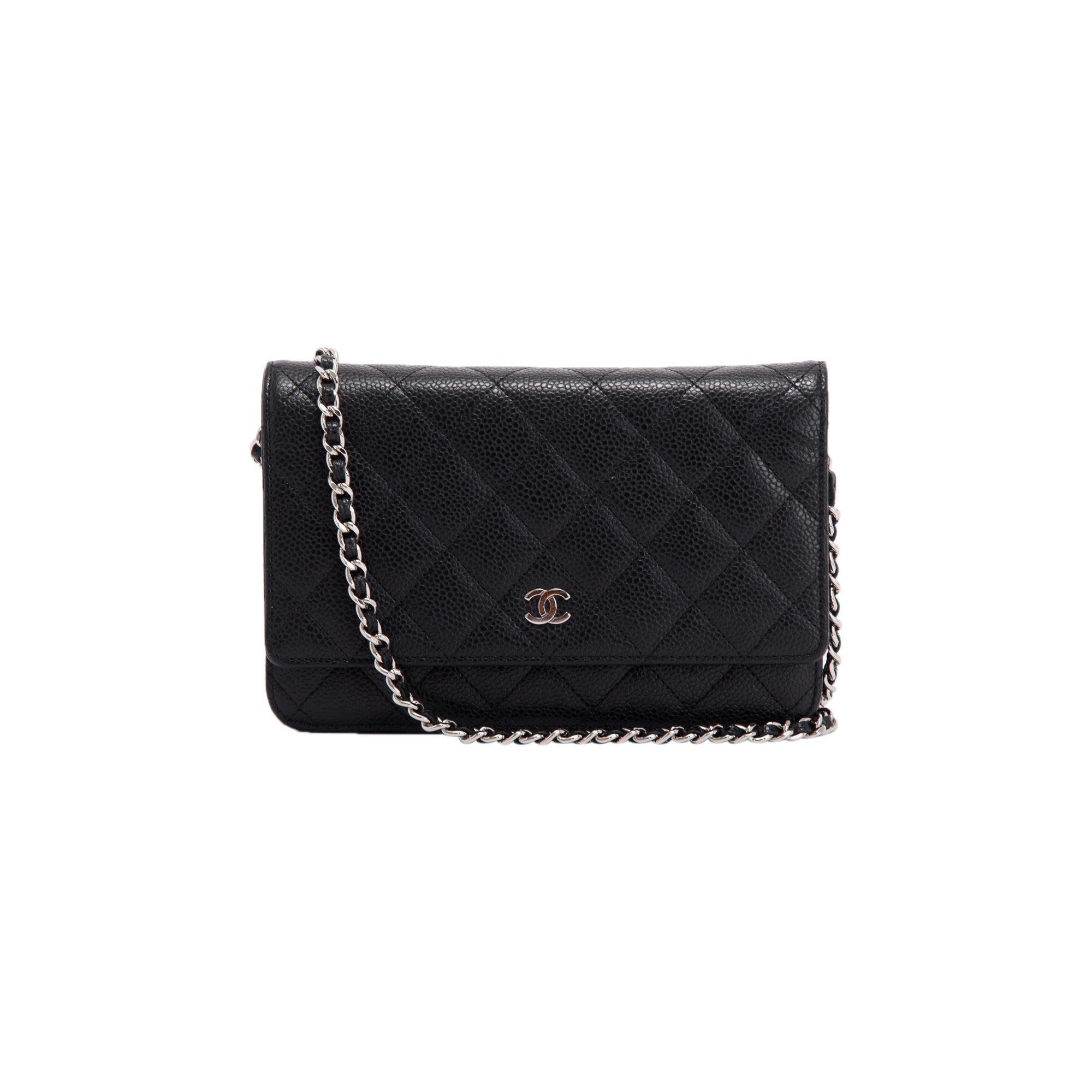 Chanel Black Caviar Classic Wallet on Chain