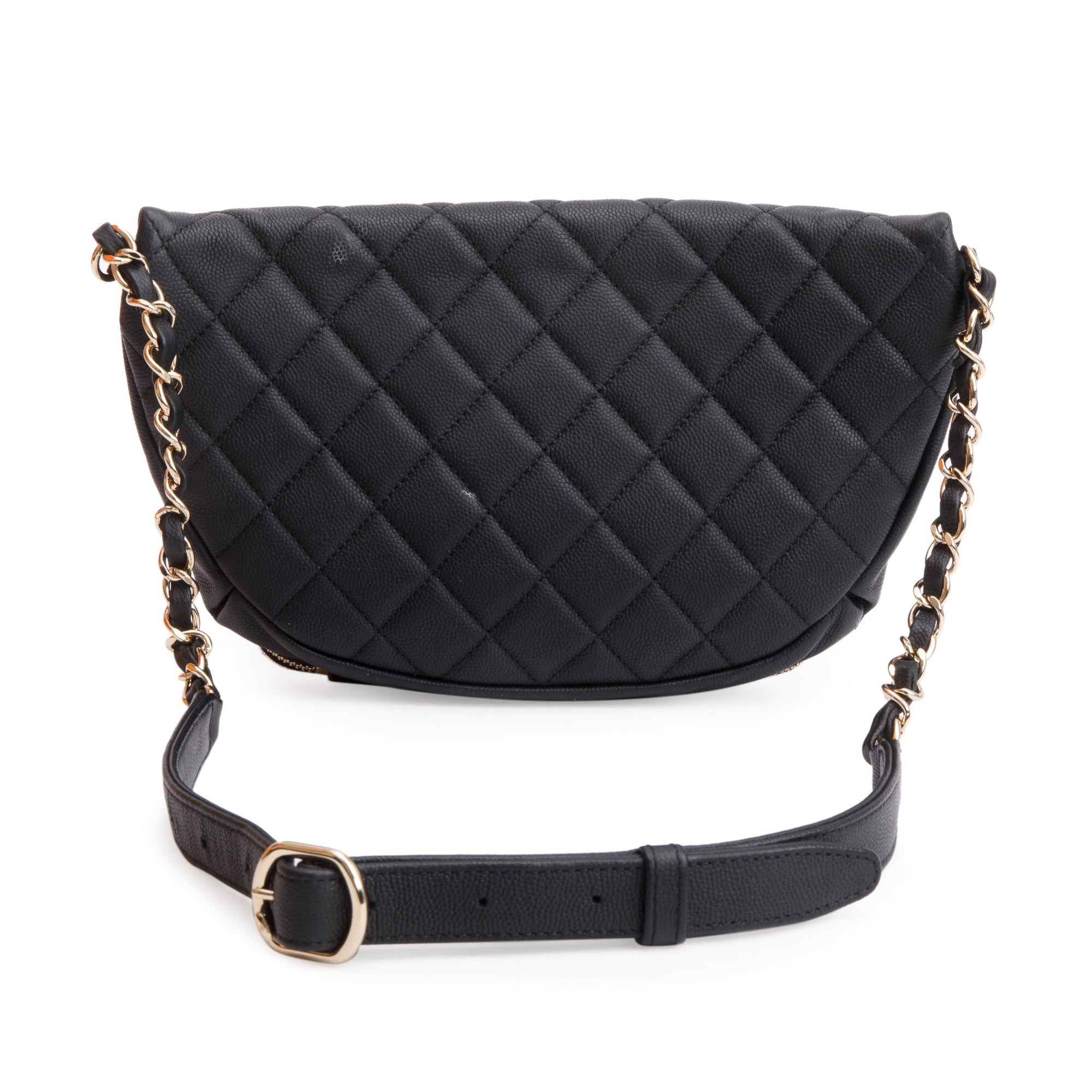 Chanel Black Caviar Leather Affinity Waist Bag w/ Authenticity Card