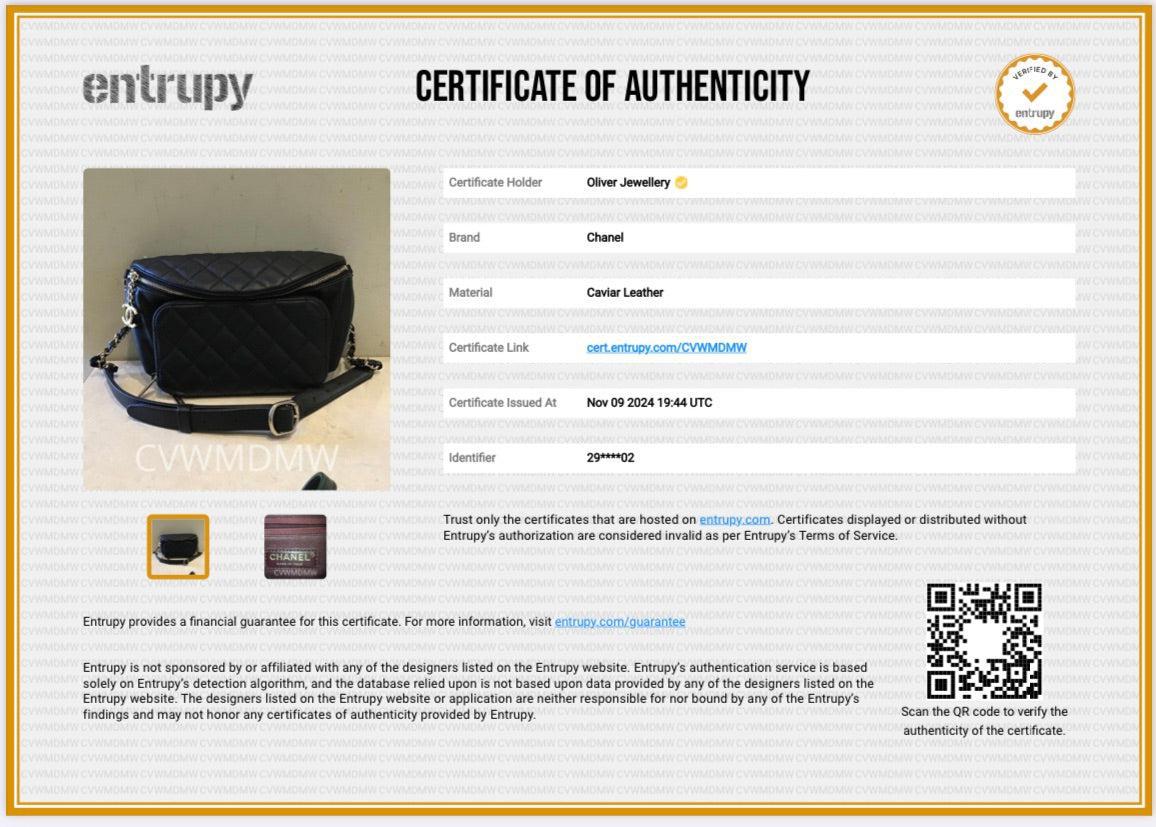 Chanel Black Caviar Leather Affinity Waist Bag w/ Authenticity Card