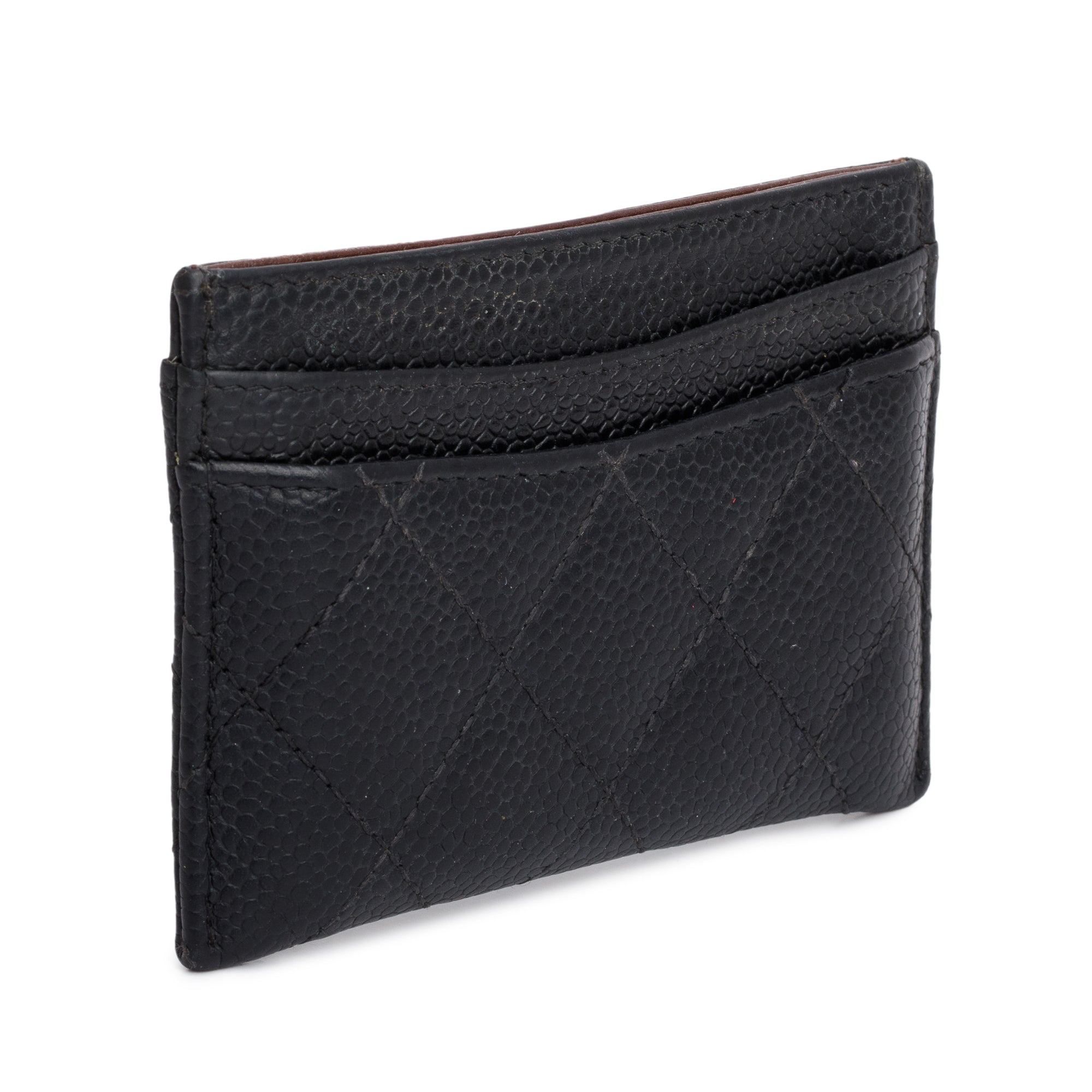 Chanel Black Caviar Leather Classic Card Holder w/ Box, Receipt & Authenticity Card