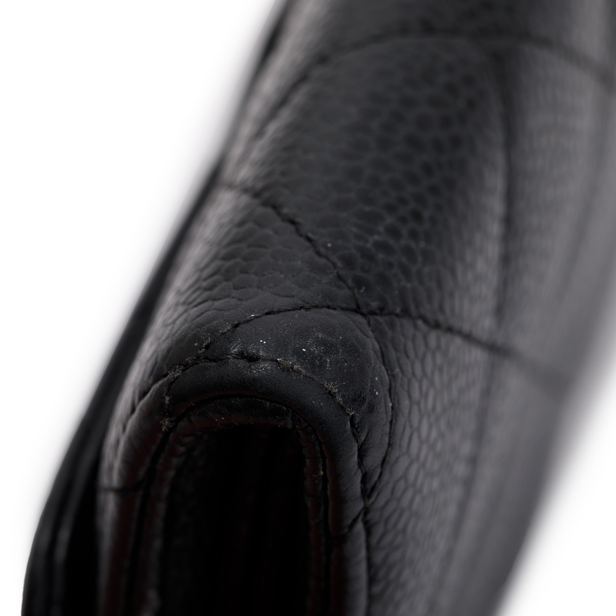 Chanel Black Caviar Leather Classic Long Flap Wallet