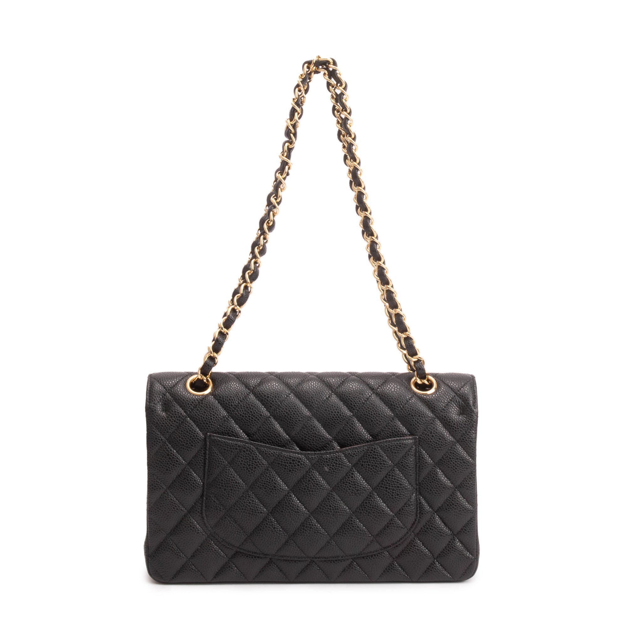 Chanel Black Caviar Leather Classic Medium Double Flap Bag w/ Box & Authenticity Card