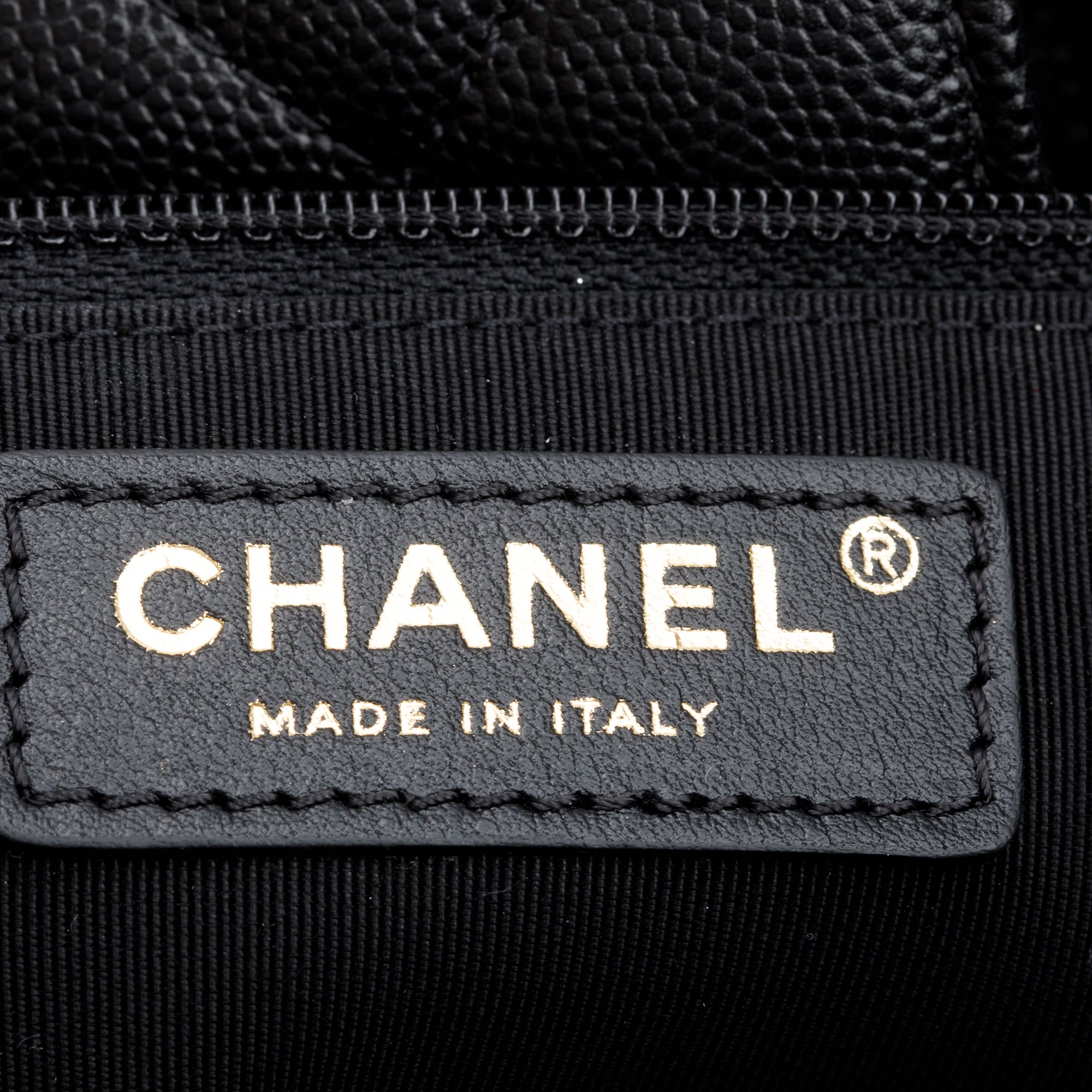 Chanel Black Caviar Leather Classic Timeless Large Shopping Tote w/ Receipt & Authenticity Card