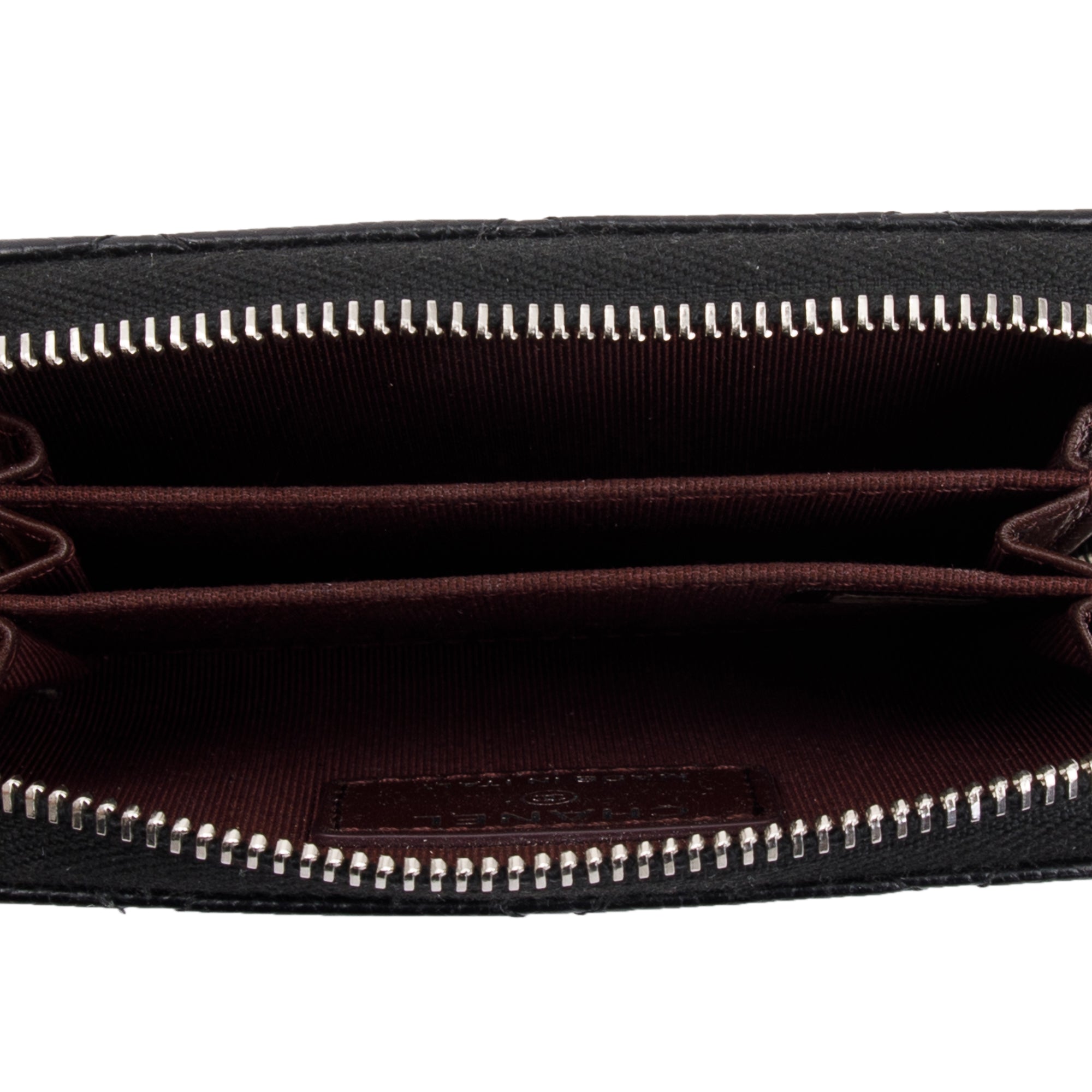 Chanel Black Caviar Leather Classic Zipped Coin Purse w/ Box & Authenticity Card