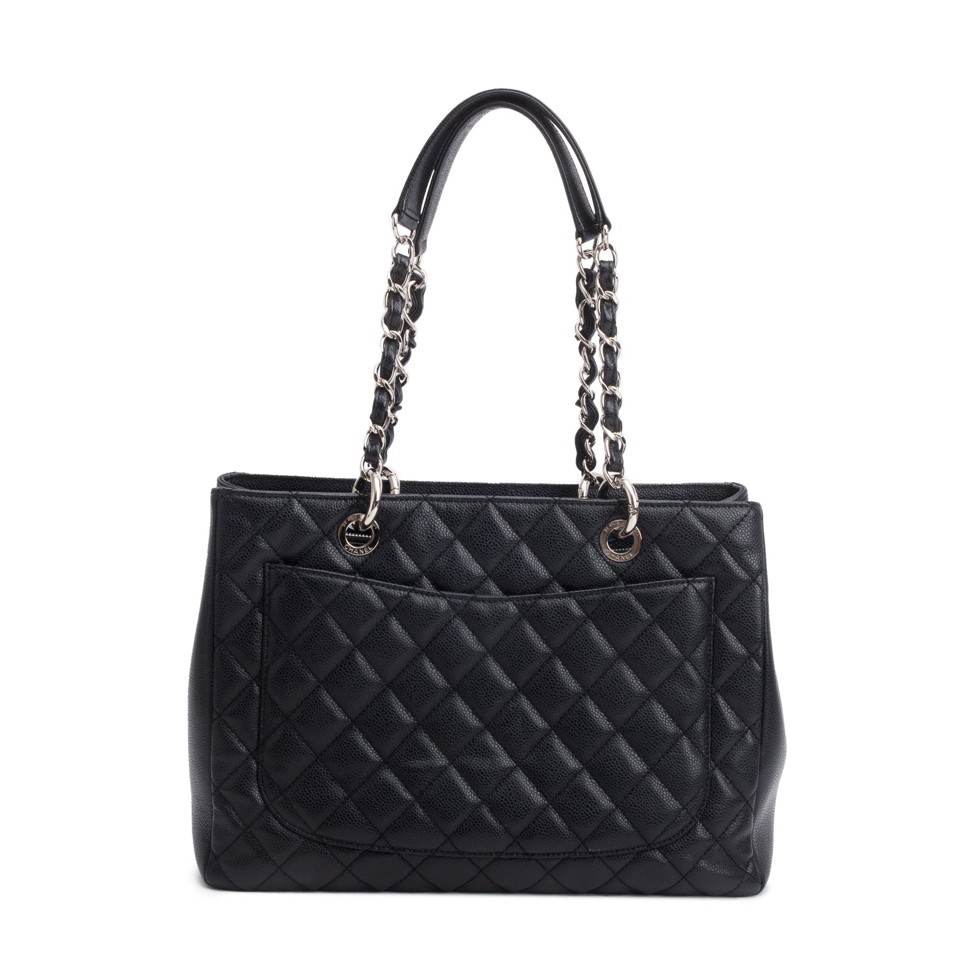 Chanel Black Caviar Leather Grand Shopping Tote (GST)