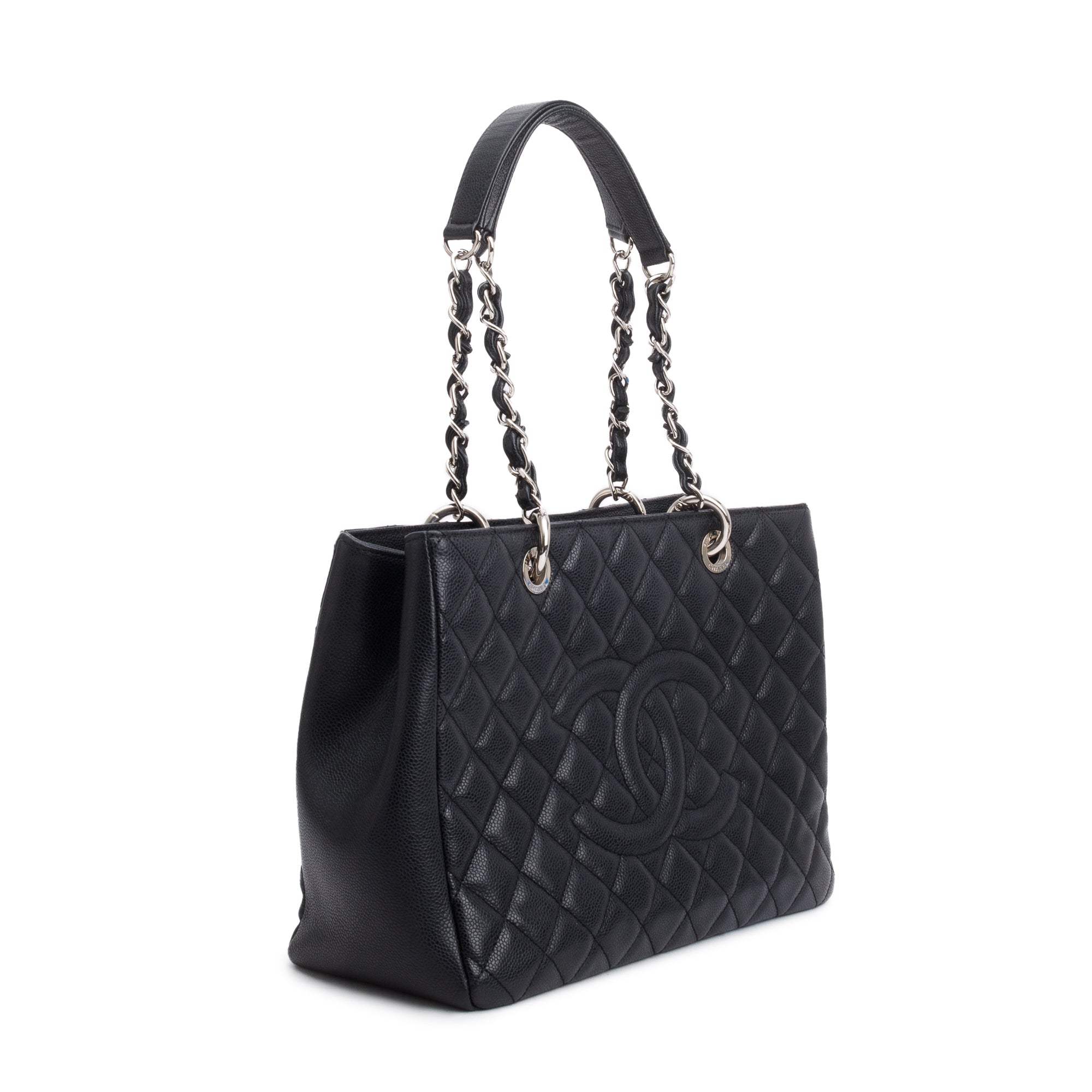 Chanel Black Caviar Leather Grand Shopping Tote (GST)